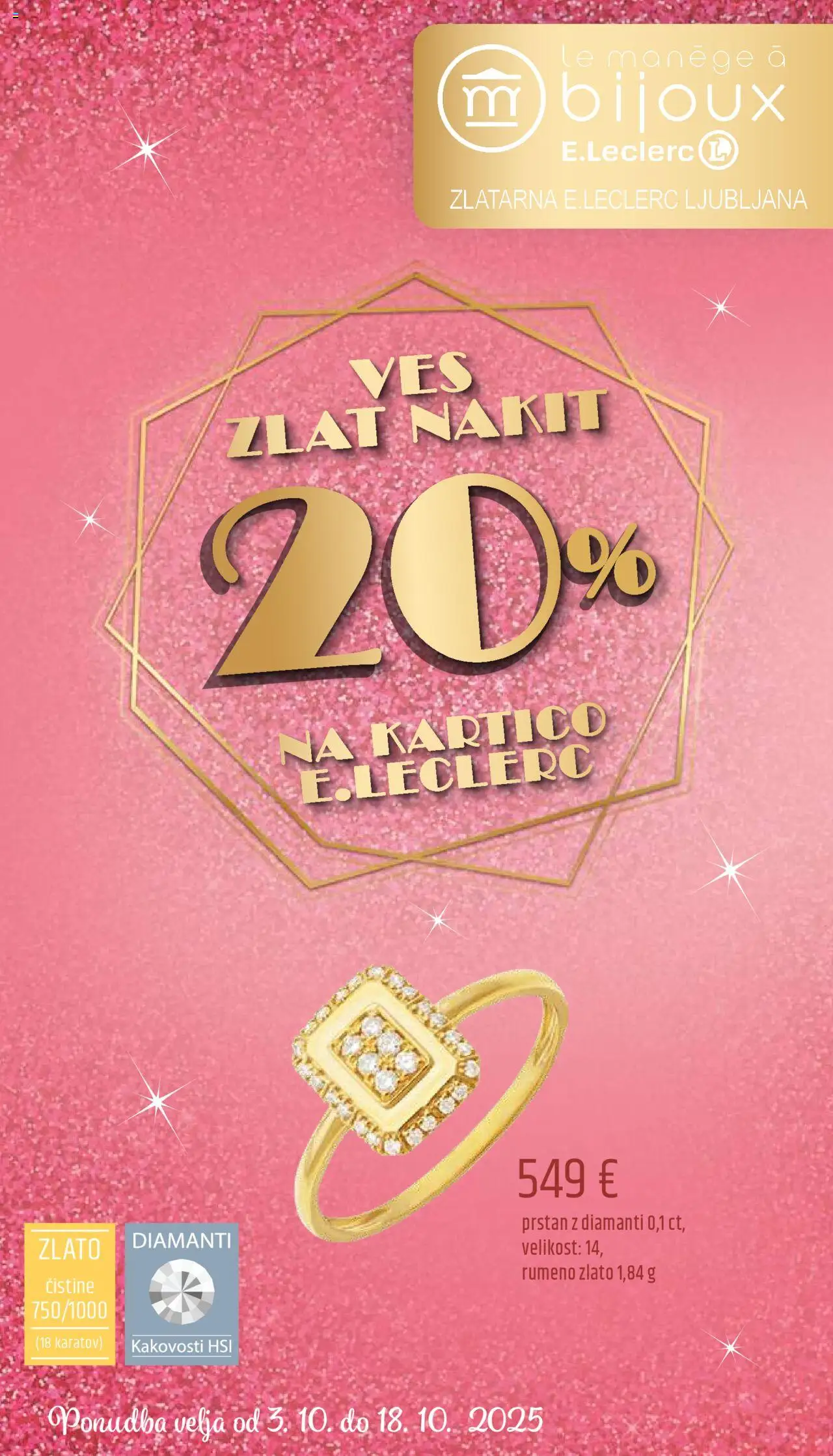 E.leclerc Katalog zlatarna od 03.10.2025 - aktualna ponudba - stran 1