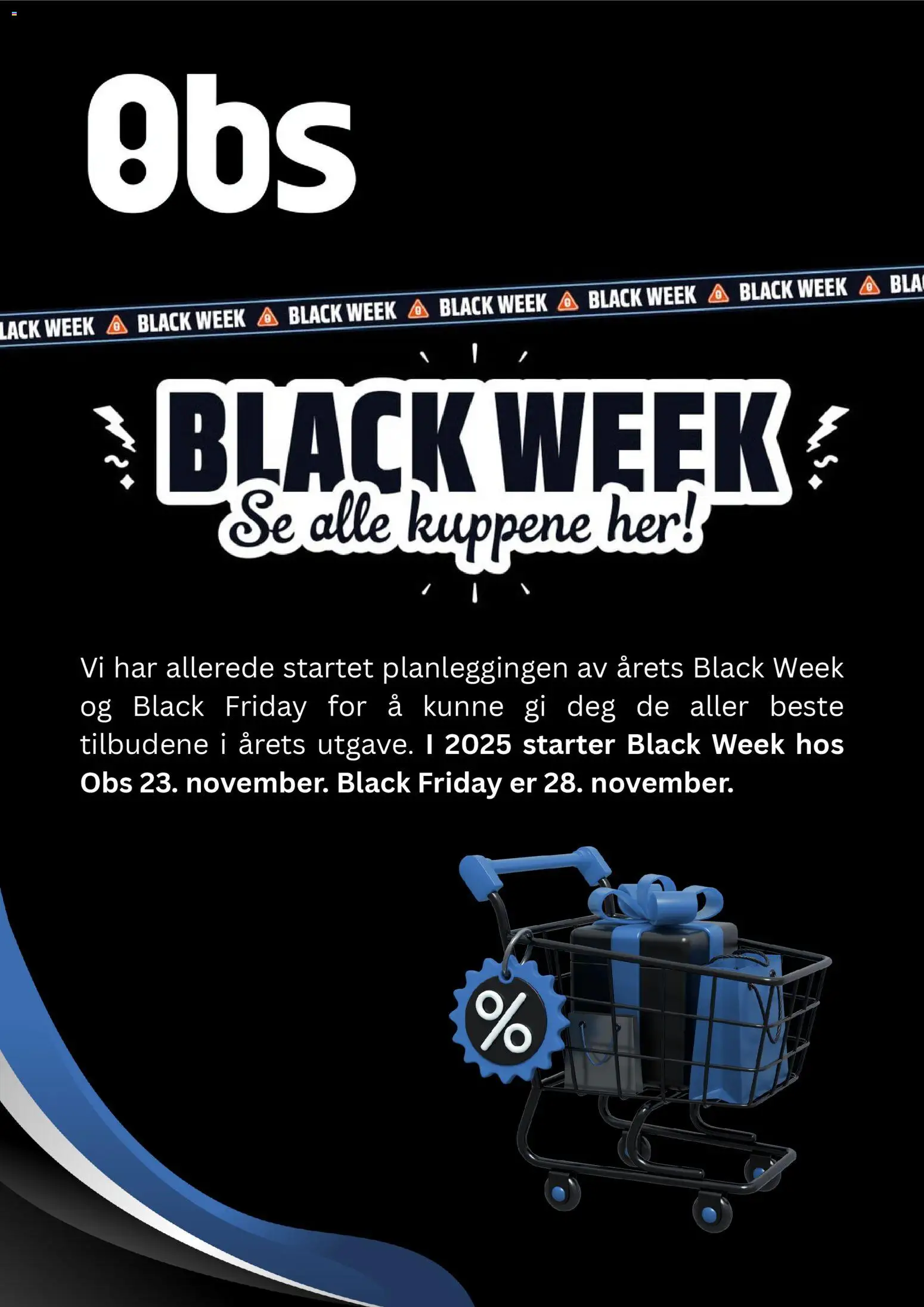 Forhåndsvis Black Friday Varsel fra butikk Coop Obs gyldig fra 12/11/2025
