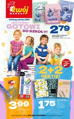 Pogląd gazetki "Gotowi do szkoły" ze sklepu Twój Market ważnej od 21.07.2025