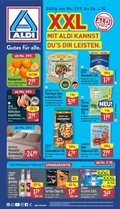 Vorschau von dem Prospekt des Geschäftes Aldi, gültig ab dem 29.09.2025