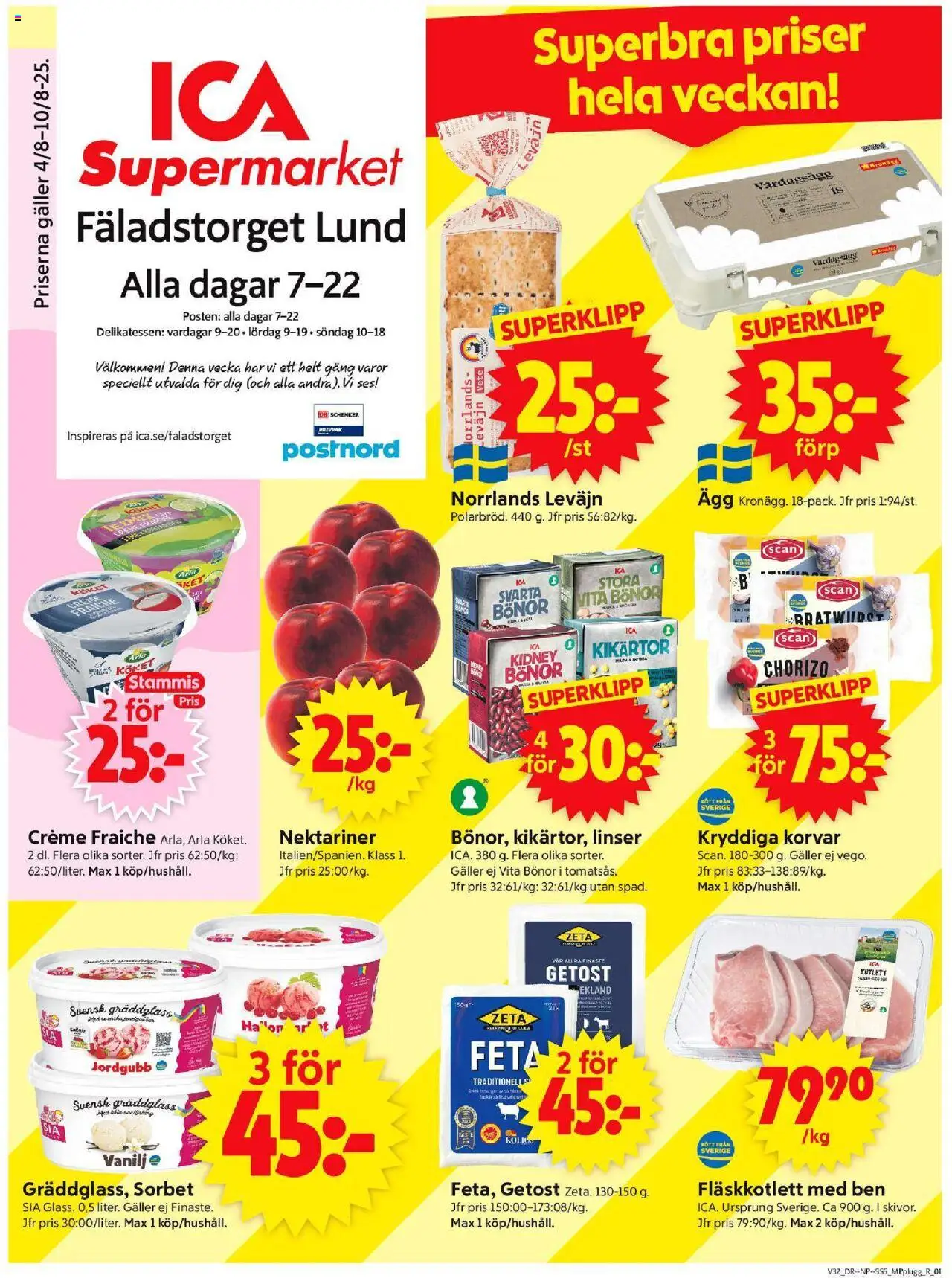 Lund är giltig 04/08 2025 > Veckans Erbjudanden gäller från 04/08/2025 till 10/08/2025 sidnummer 1