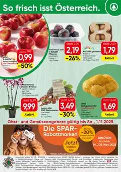 Vorschau der Angebote: Spar Tirol Obst & Gemüse gültig ab 27.10.2025