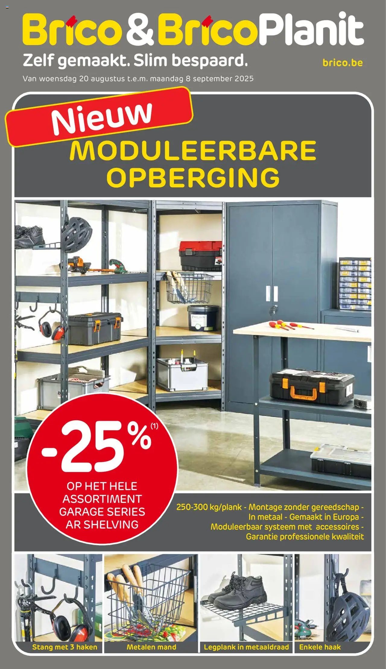 Brico shop Folder geldig vanaf 20/08/2025 - Paginanummer 1