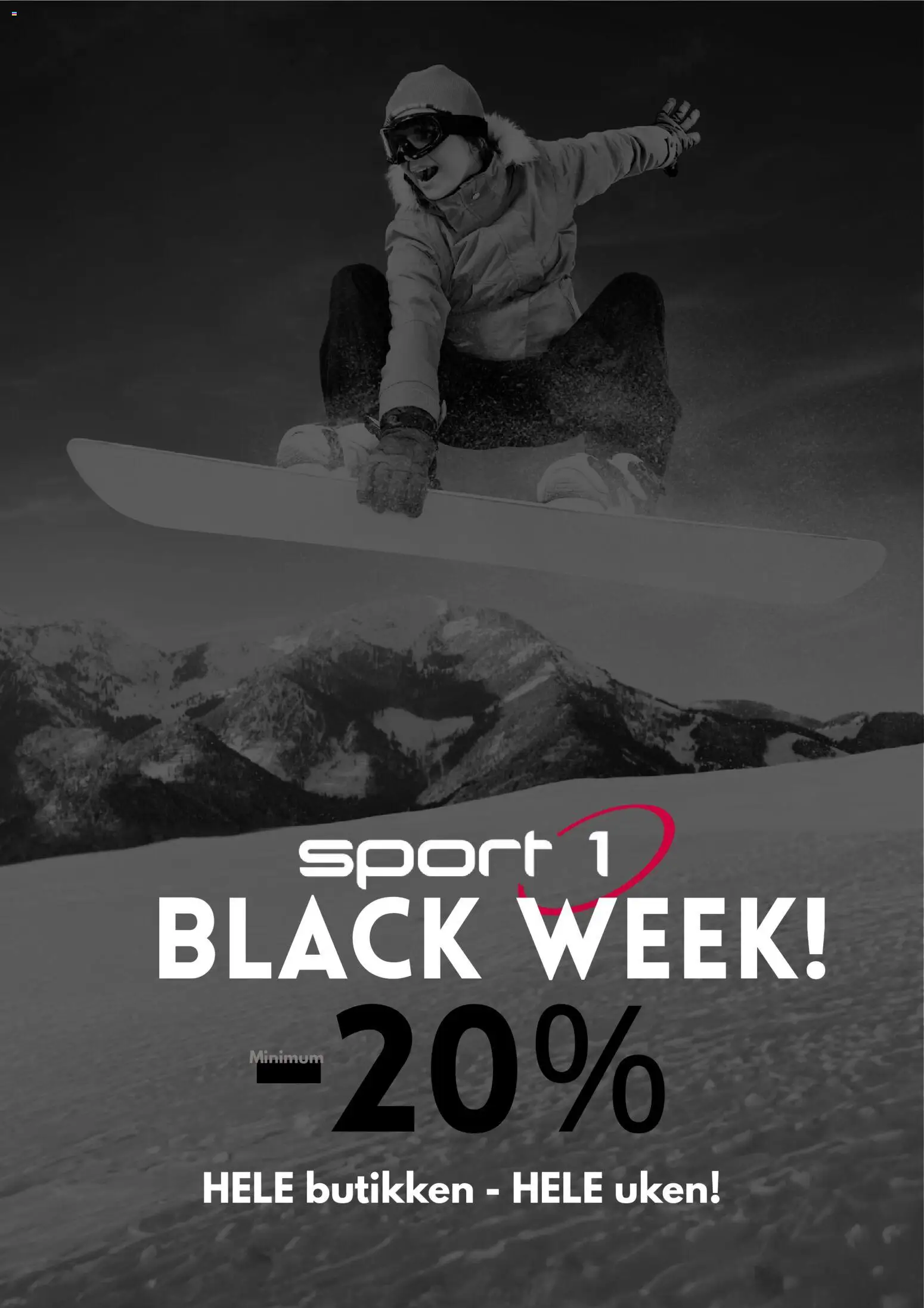 Forhåndsvis Black Friday Varsel fra butikk Sport 1 gyldig fra 21/11/2025