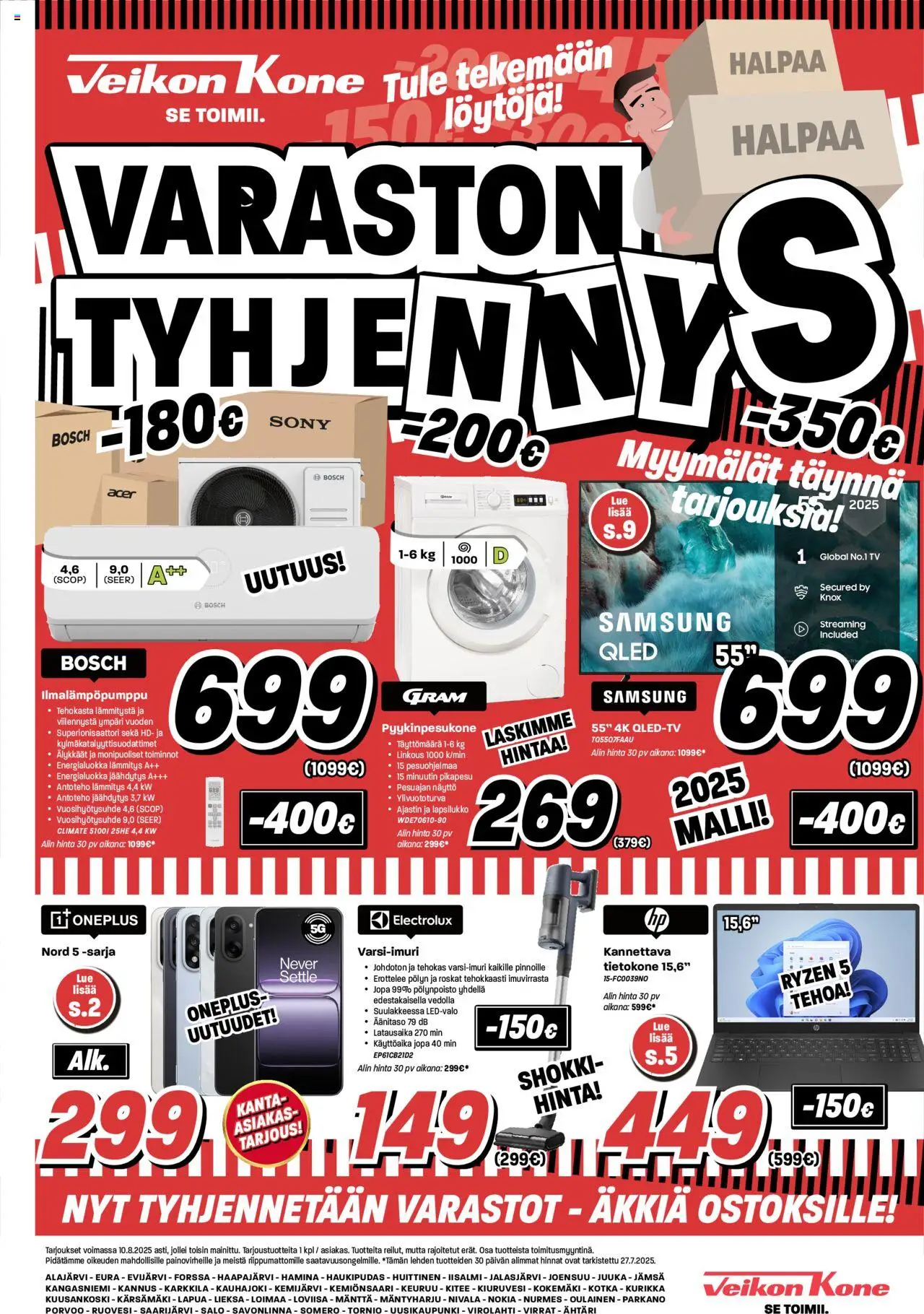 Veikon Kone-kaupan Tarjoukset voimassa 28/07/2025 - Sivulla 1 - Näyttö, Tietokone, TV