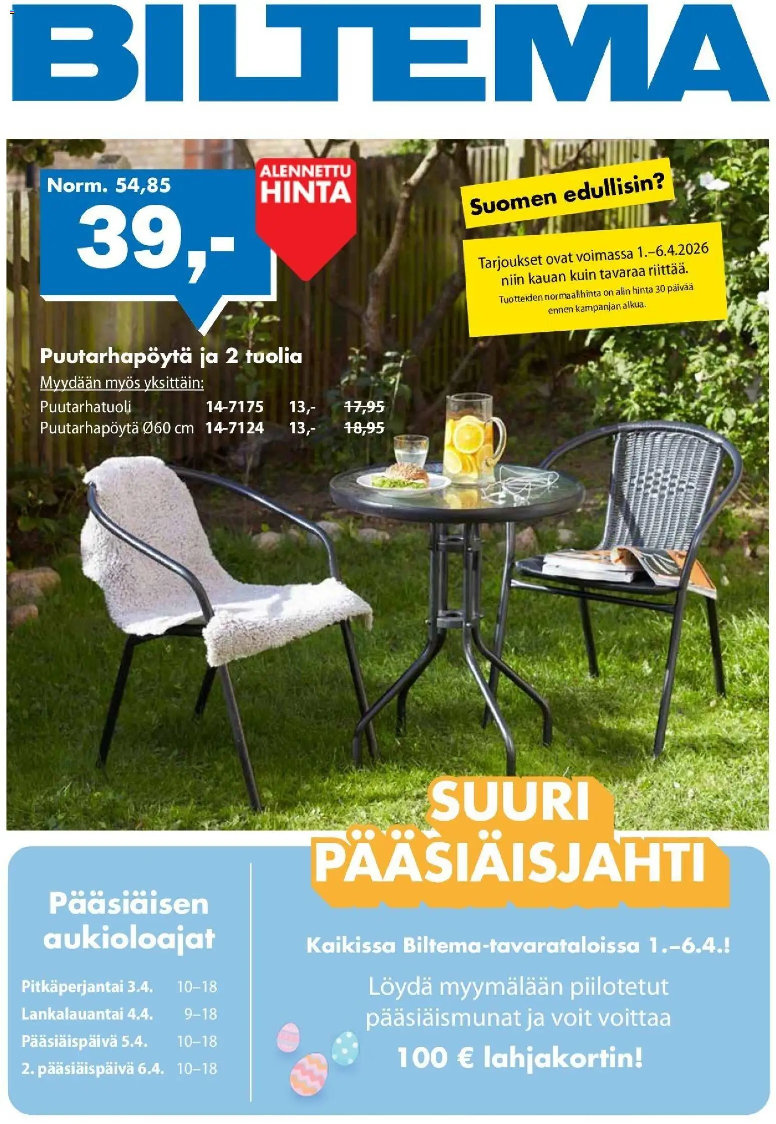 Kaupan Biltema Tarjoukset esikatselu, voimassa 01/04/2026