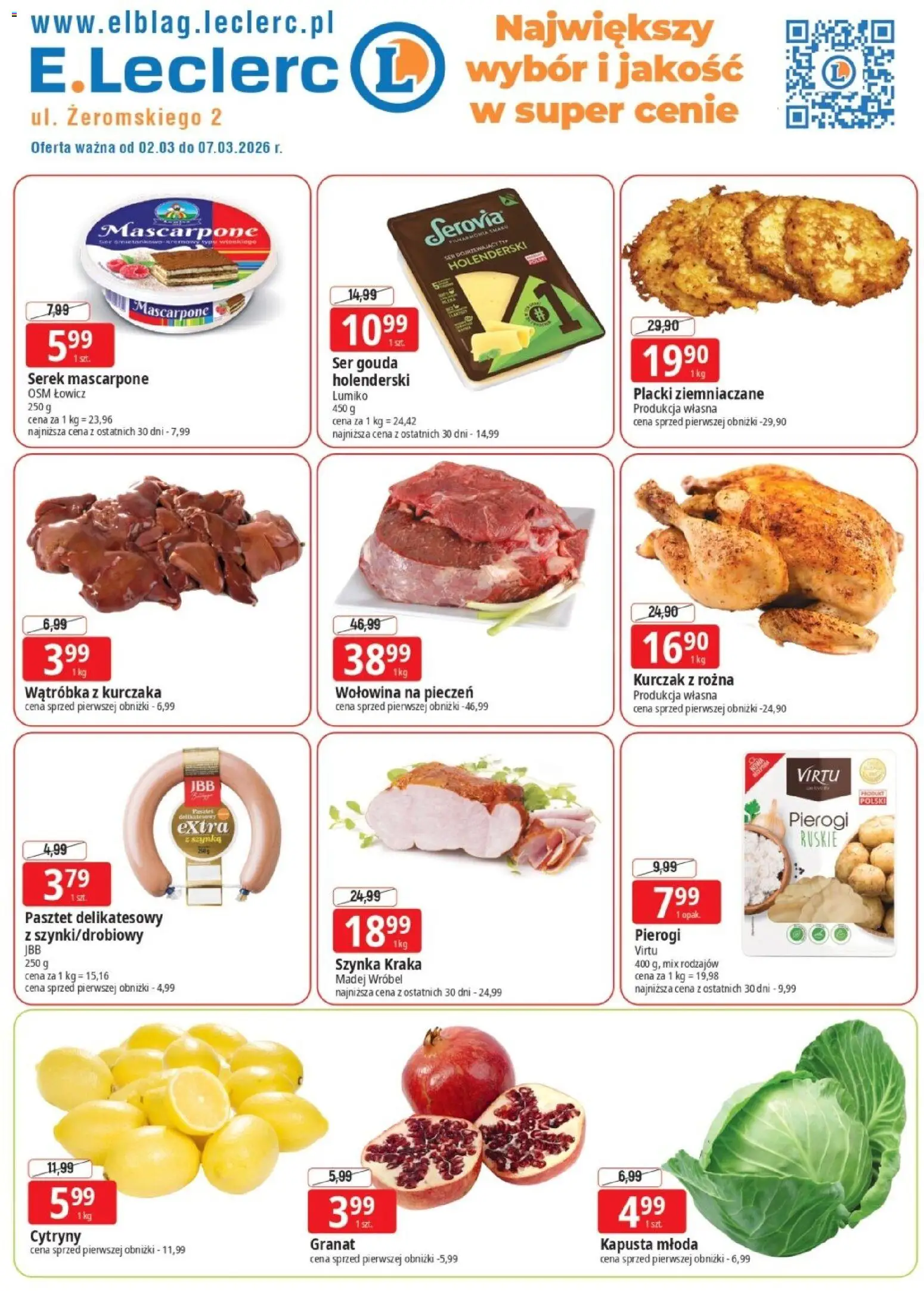Pogląd gazetki "Elbląg" ze sklepu E.Leclerc ważnej od 02.03.2026
