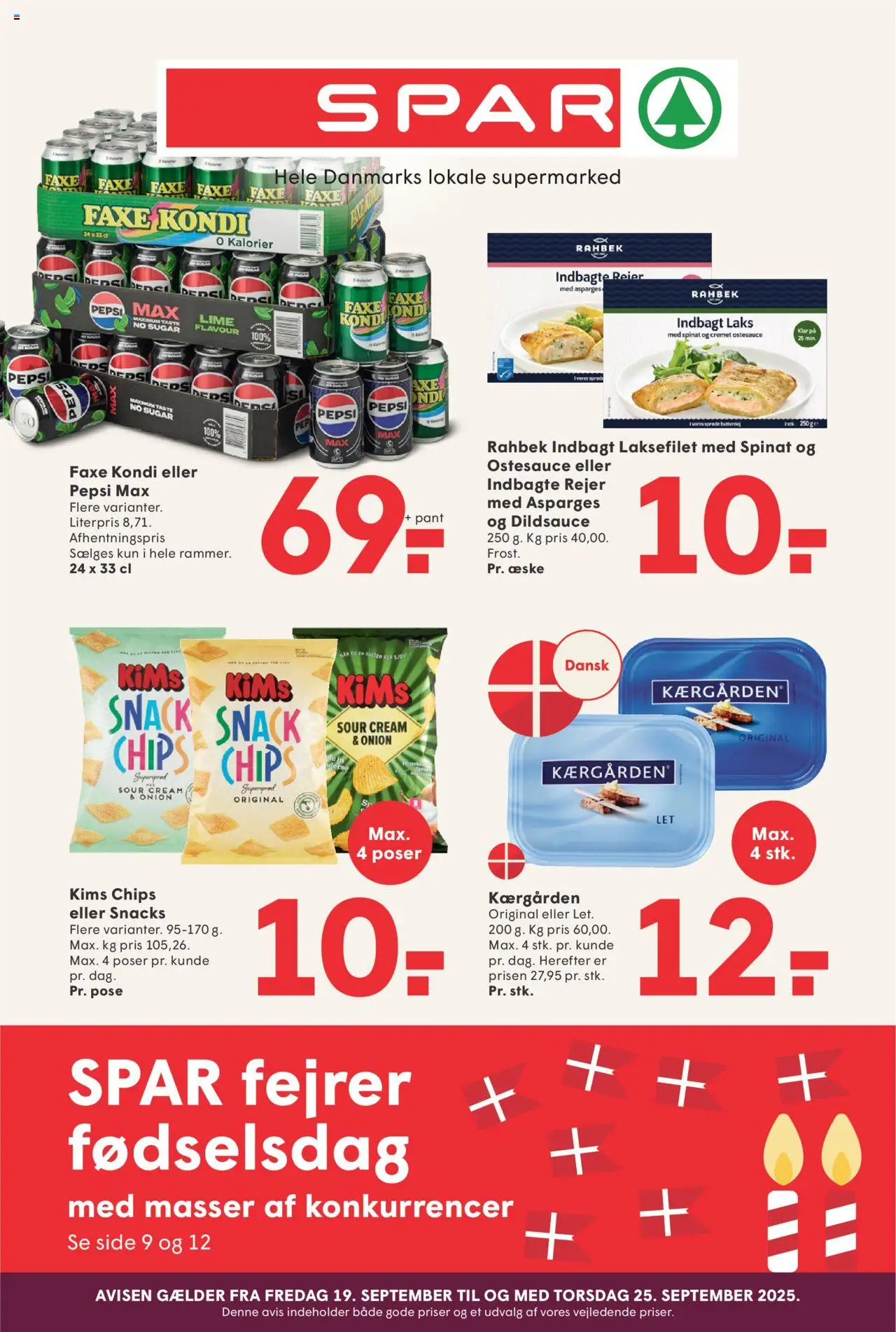 Eksempel på tilbudsavis Tilbudsavis fra butik Spar gyldig fra 19/09/2025