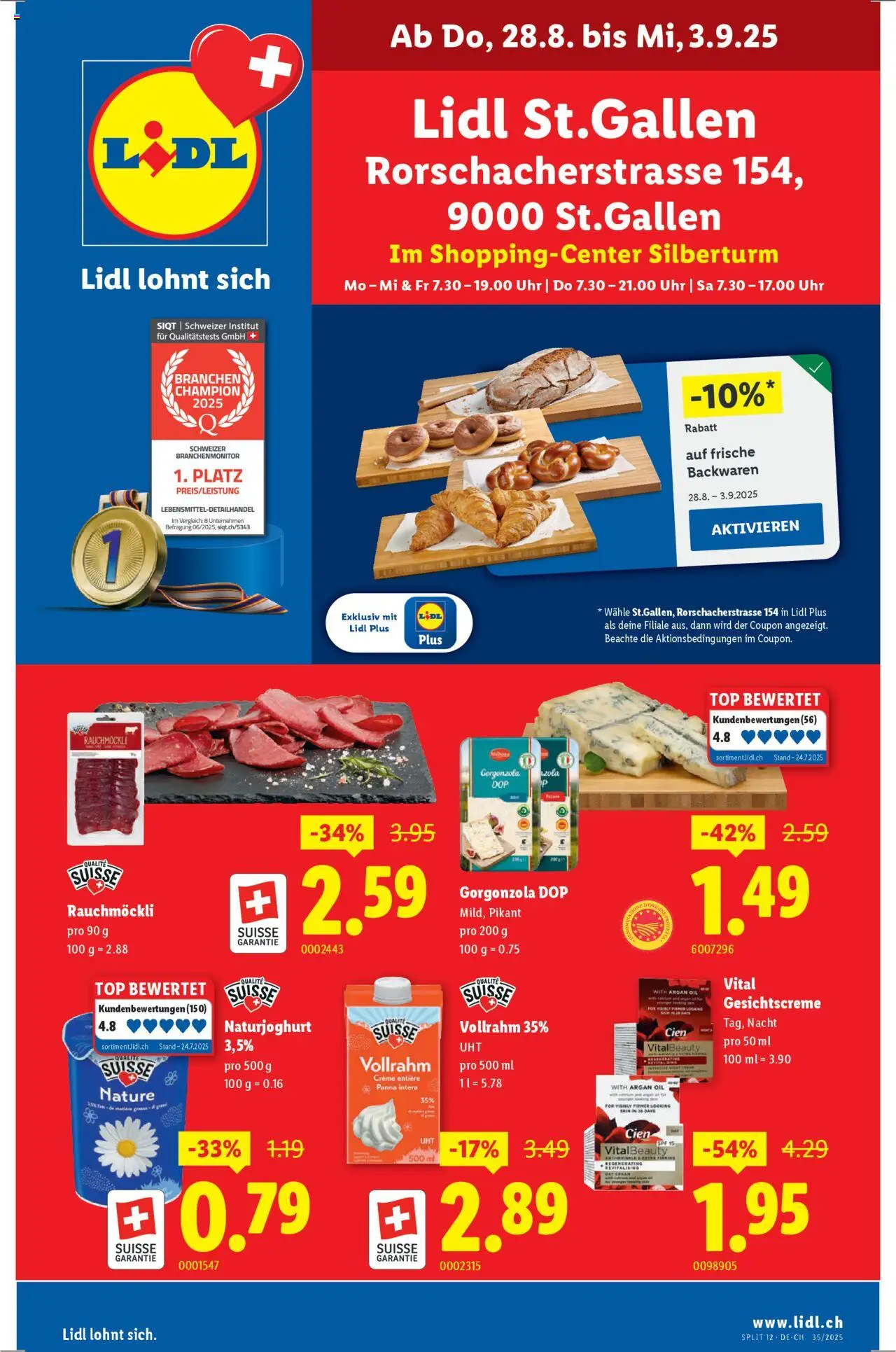 Lidl Aktionen St.Gallen ab 28.08.2025 - Seitennummer 1