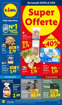 Anteprima dell'opuscolo Super Offerte dal negozio Lidl valido da 22/02/2026