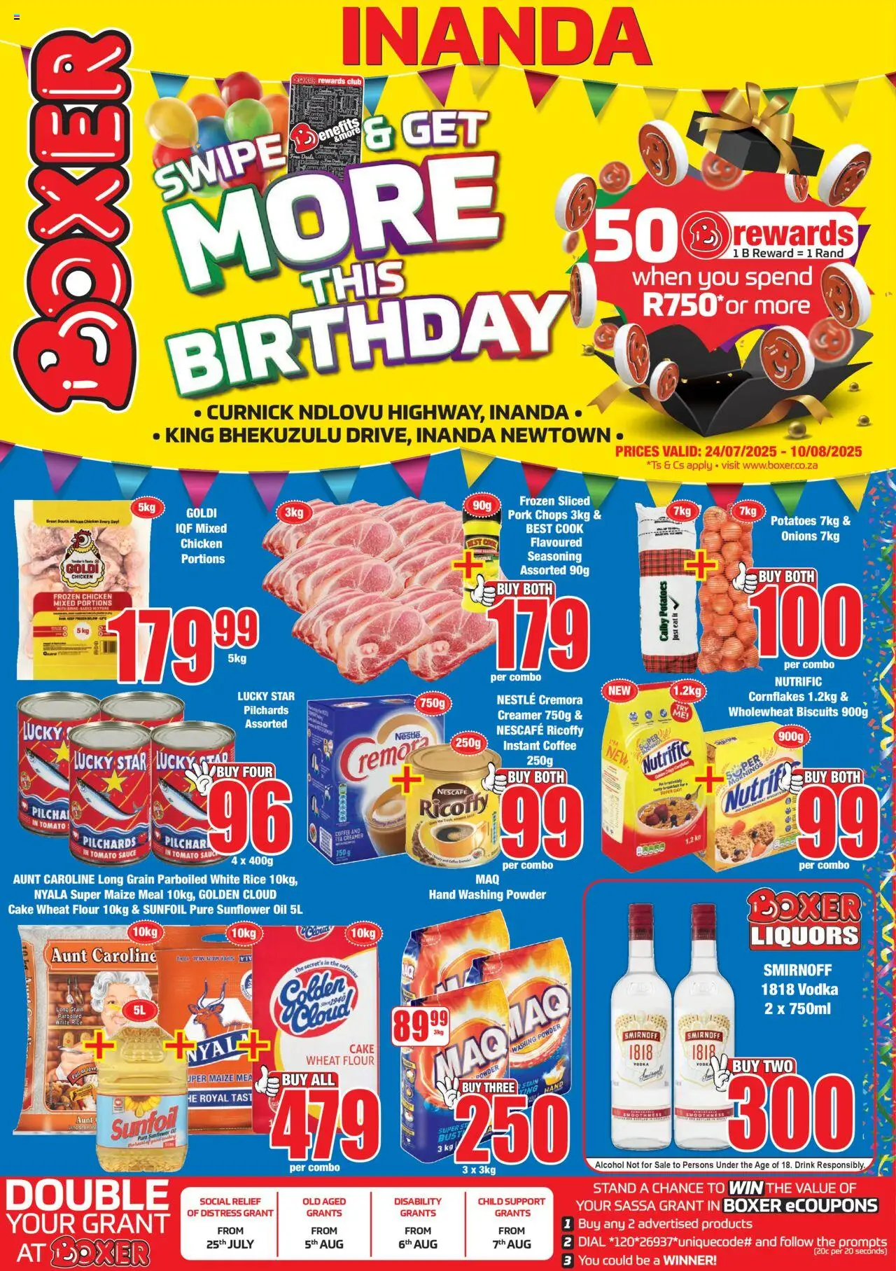 Boxer KwaZulu-Natal - Inanda Newtown Specials from 24/07 - 10/08/2025 > Promotions