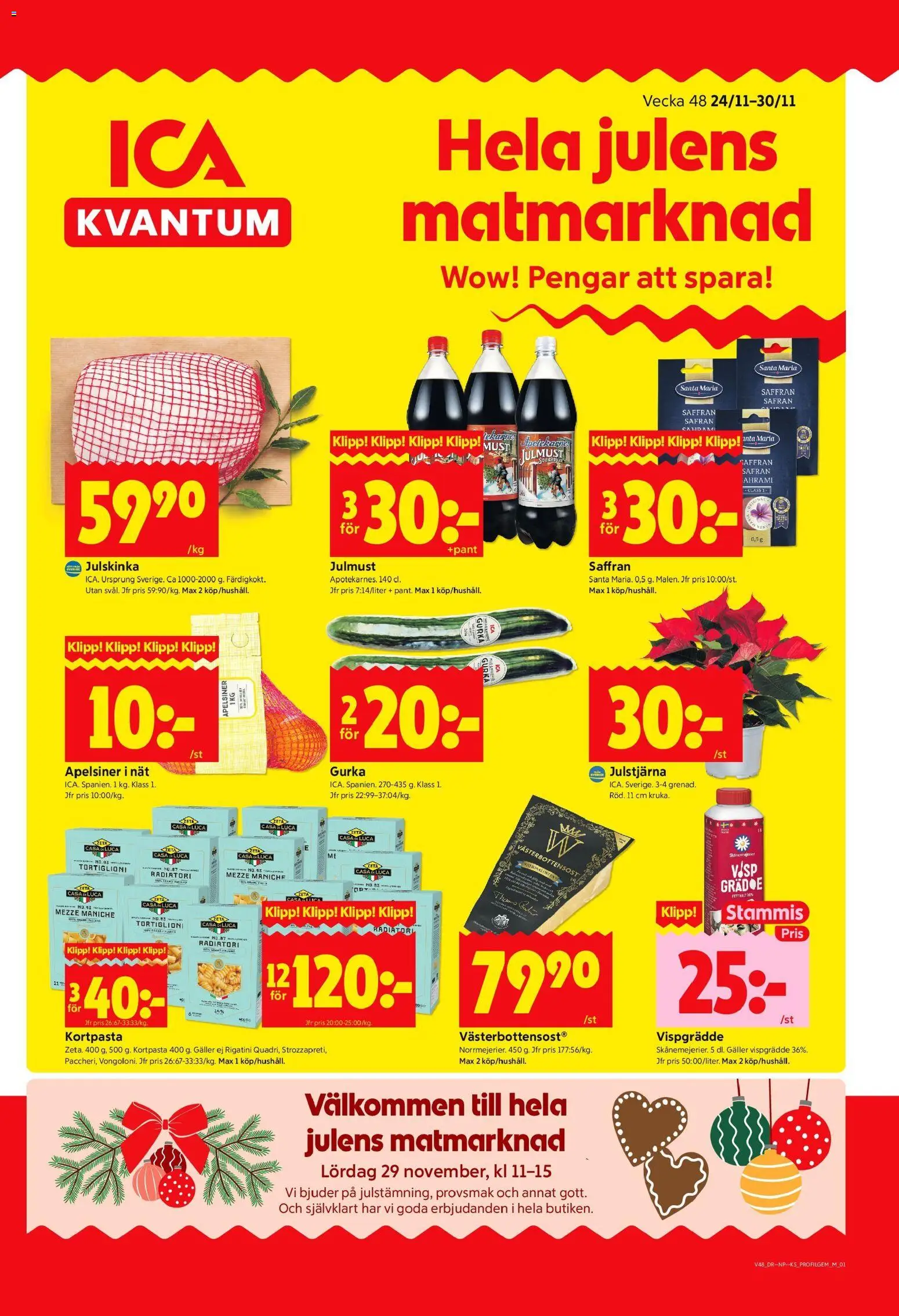 Förhandsgranska reklamblad Stockholm från butik ICA Kvantum gäller från 24/11/2025
