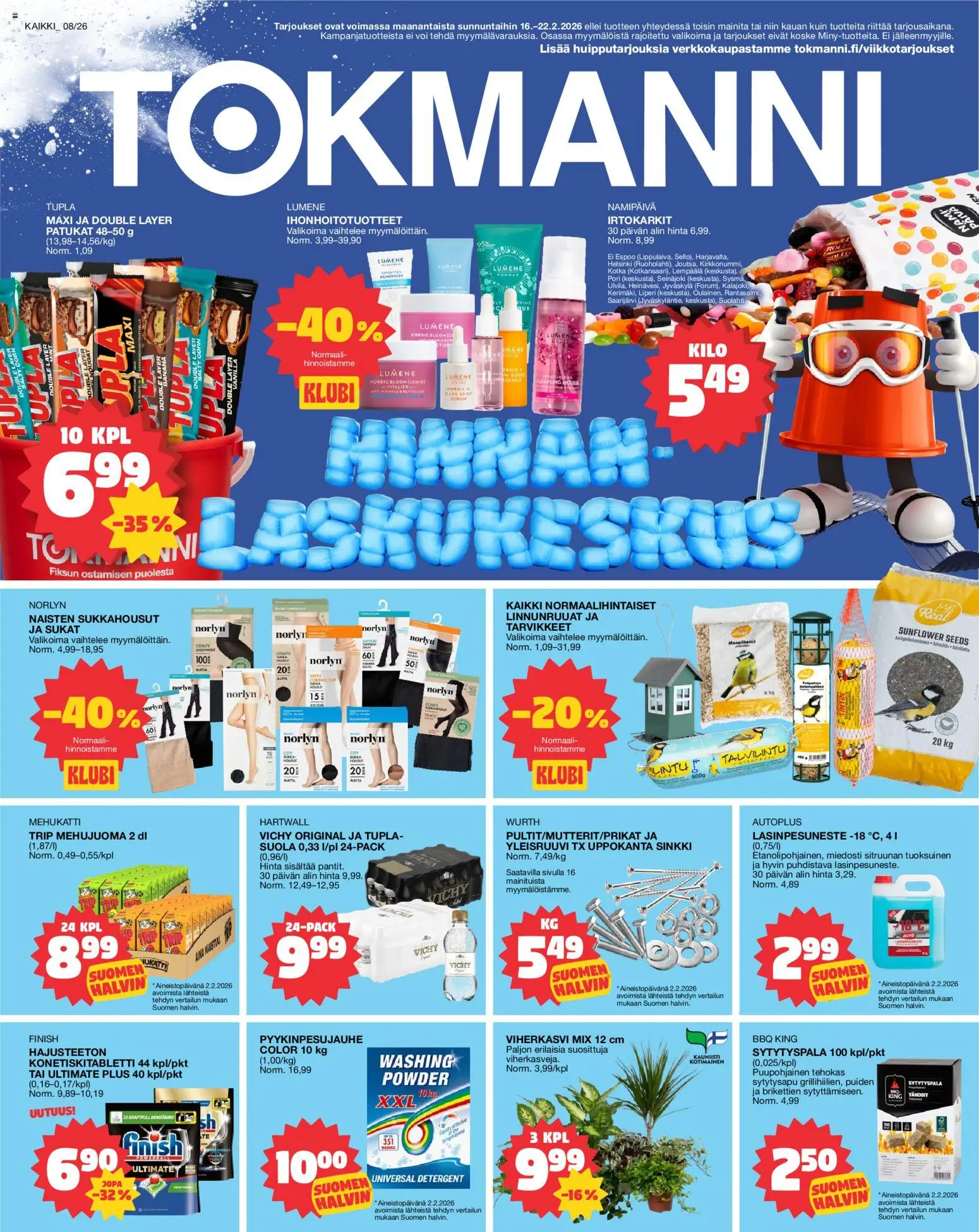 Kaupan Tokmanni Tarjoukset esikatselu, voimassa 16/02/2026