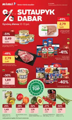 Rimi parduotuvės leidinio Rimi leidinys galiojančio nuo 2026.04.14 peržiūra