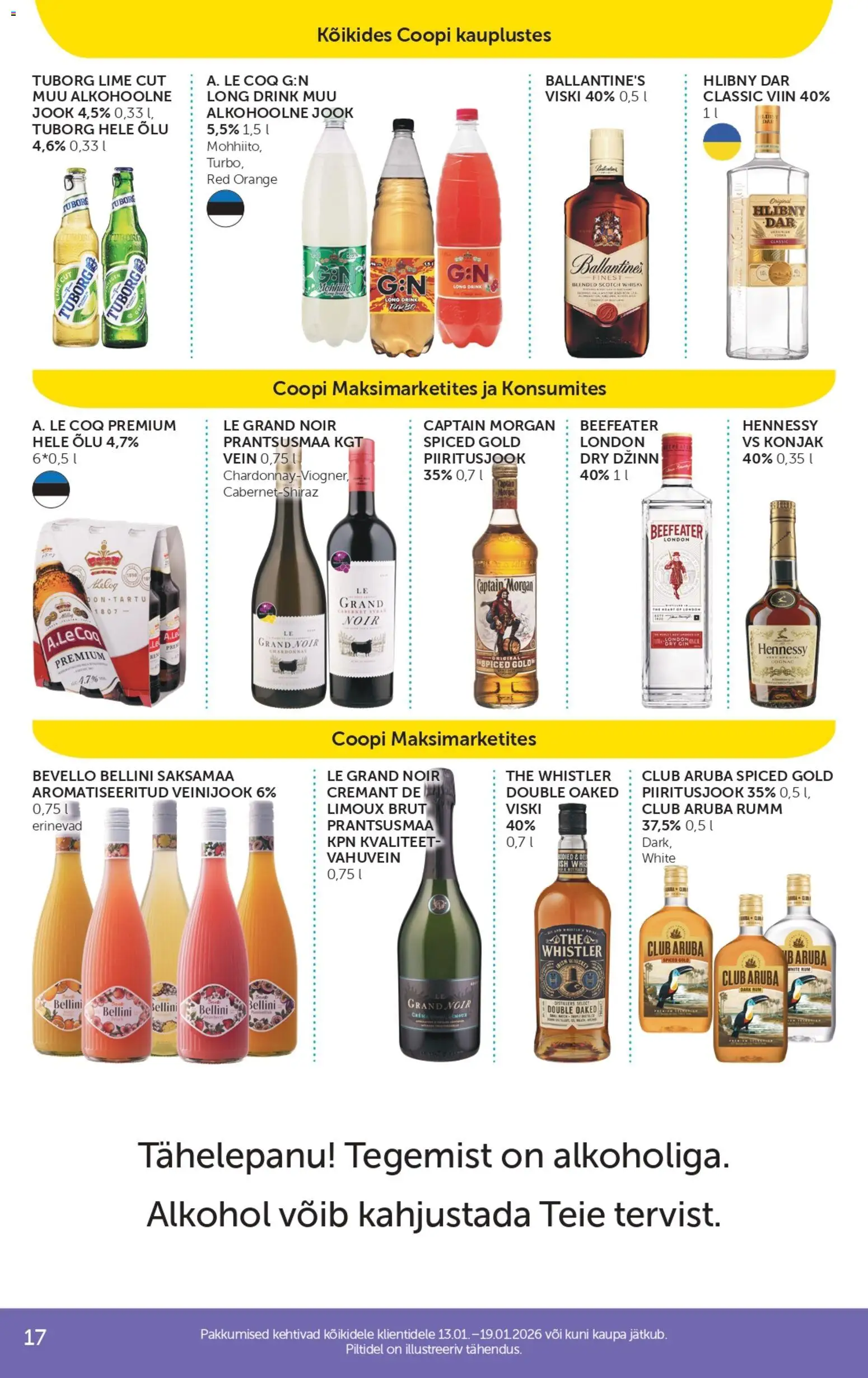 Coop kliendilehe eelvaade alates 2026.01.13