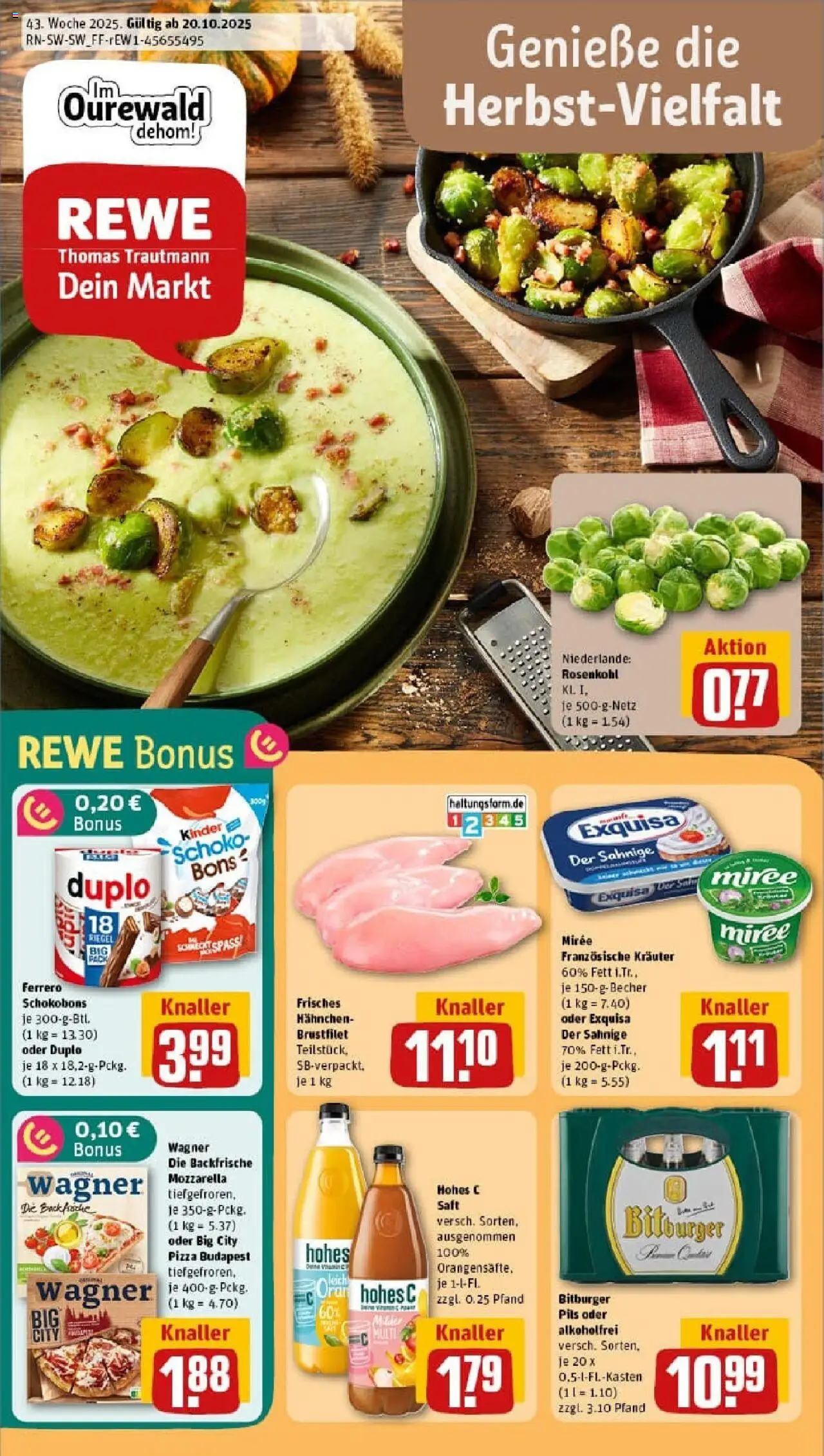REWE Prospekt ab 19.10.2025 nächste Woche - Prospekt Fürth	