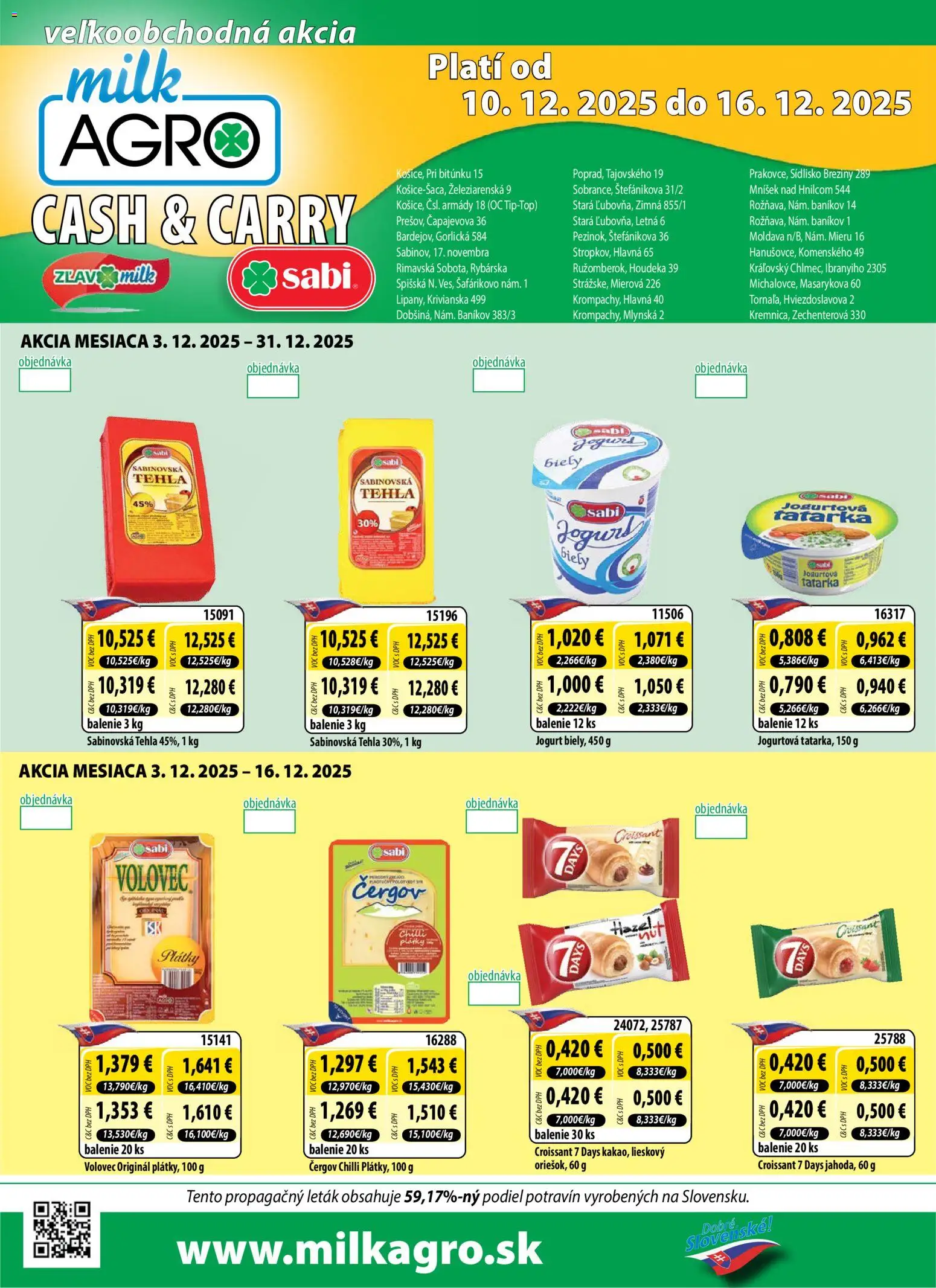 Náhľad Milk Agro letáku platného od 10.12.2025 - Croissant, Chilli, Jogurt