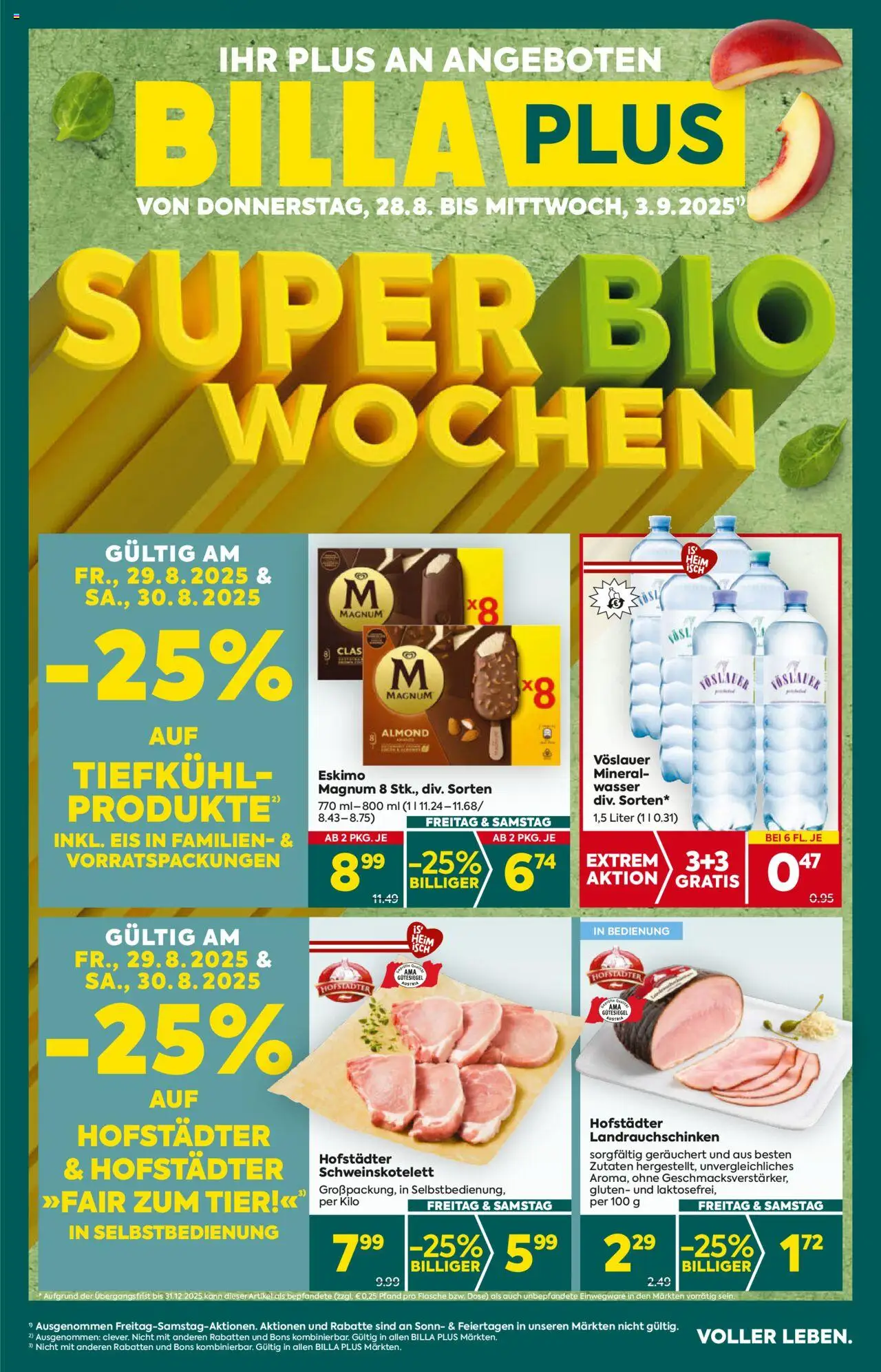  BILLA PLUS Flugblatt 28.08.2025 - Angebote aktuell, prospekt - Seite 1