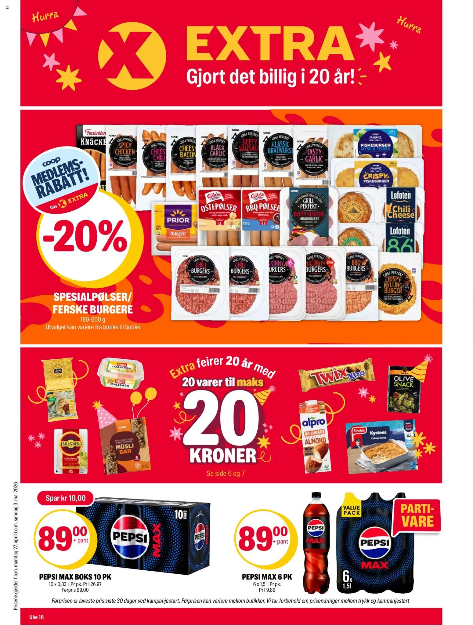 Forhåndsvis Coop Extra kundeavis fra butikk Coop Extra gyldig fra 27/04/2026