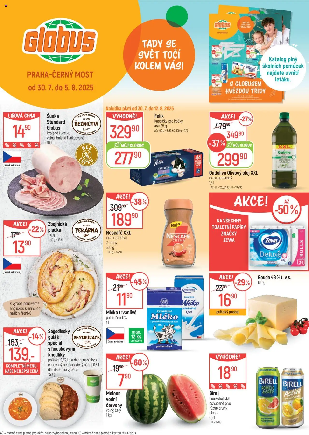  Globus leták od 30.07.2025 >> Akční nabídka "Praha Černý Most"