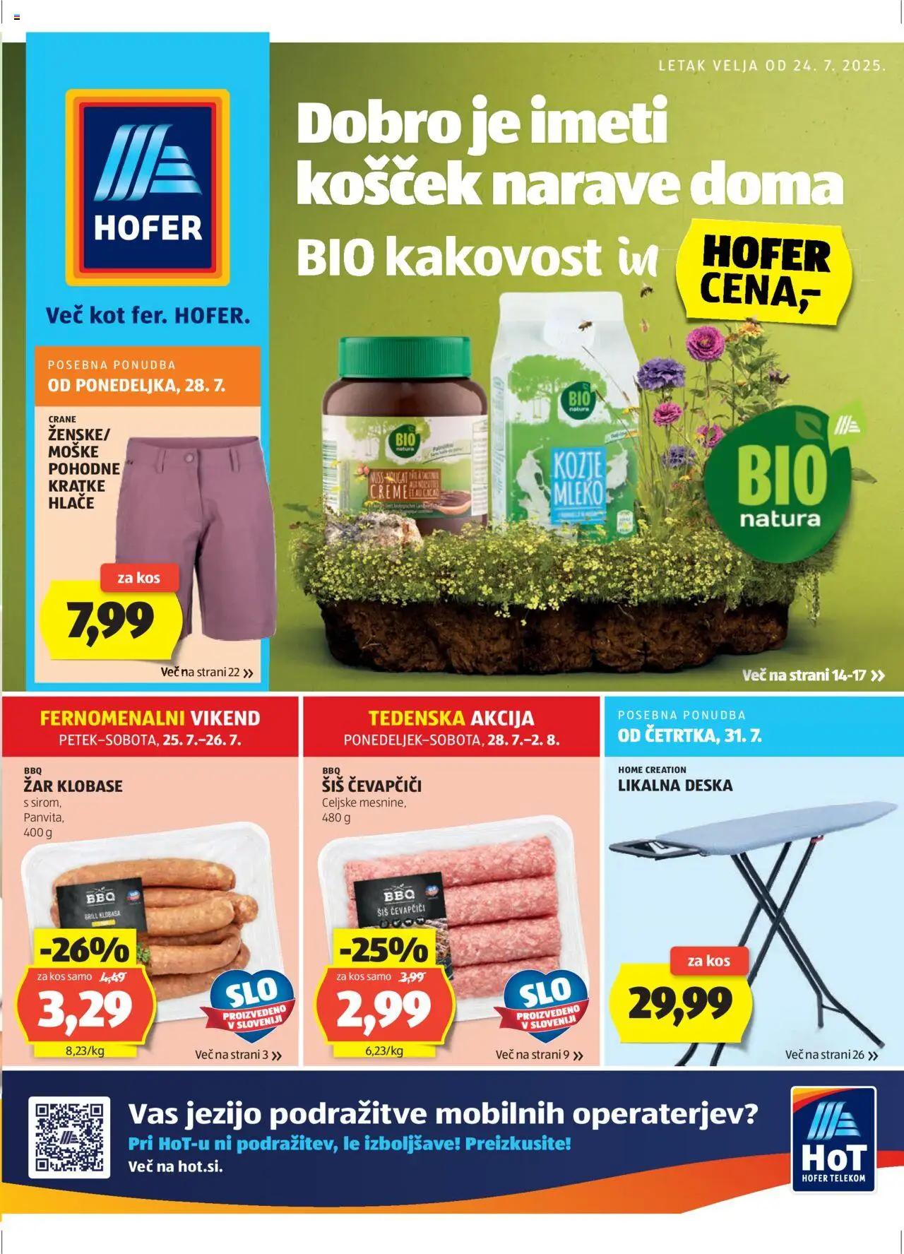 Hofer SI aktualni Katalog vrijedi od 24.07.2025 - tjedna akcija broj stranice 1