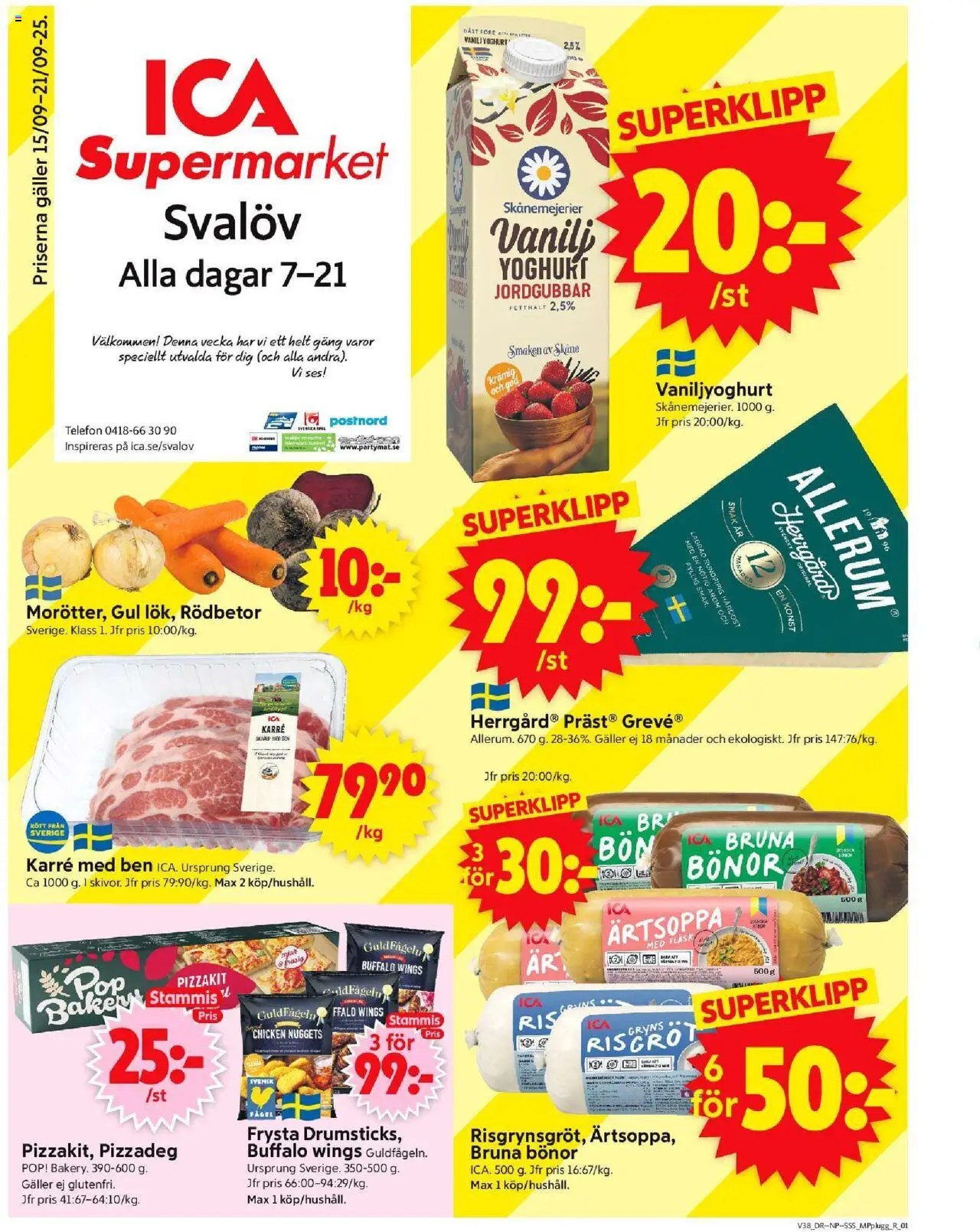 Svalöv är giltig 15/09 2025 > Veckans Erbjudanden gäller från 15/09/2025 till 21/09/2025 sidnummer 1