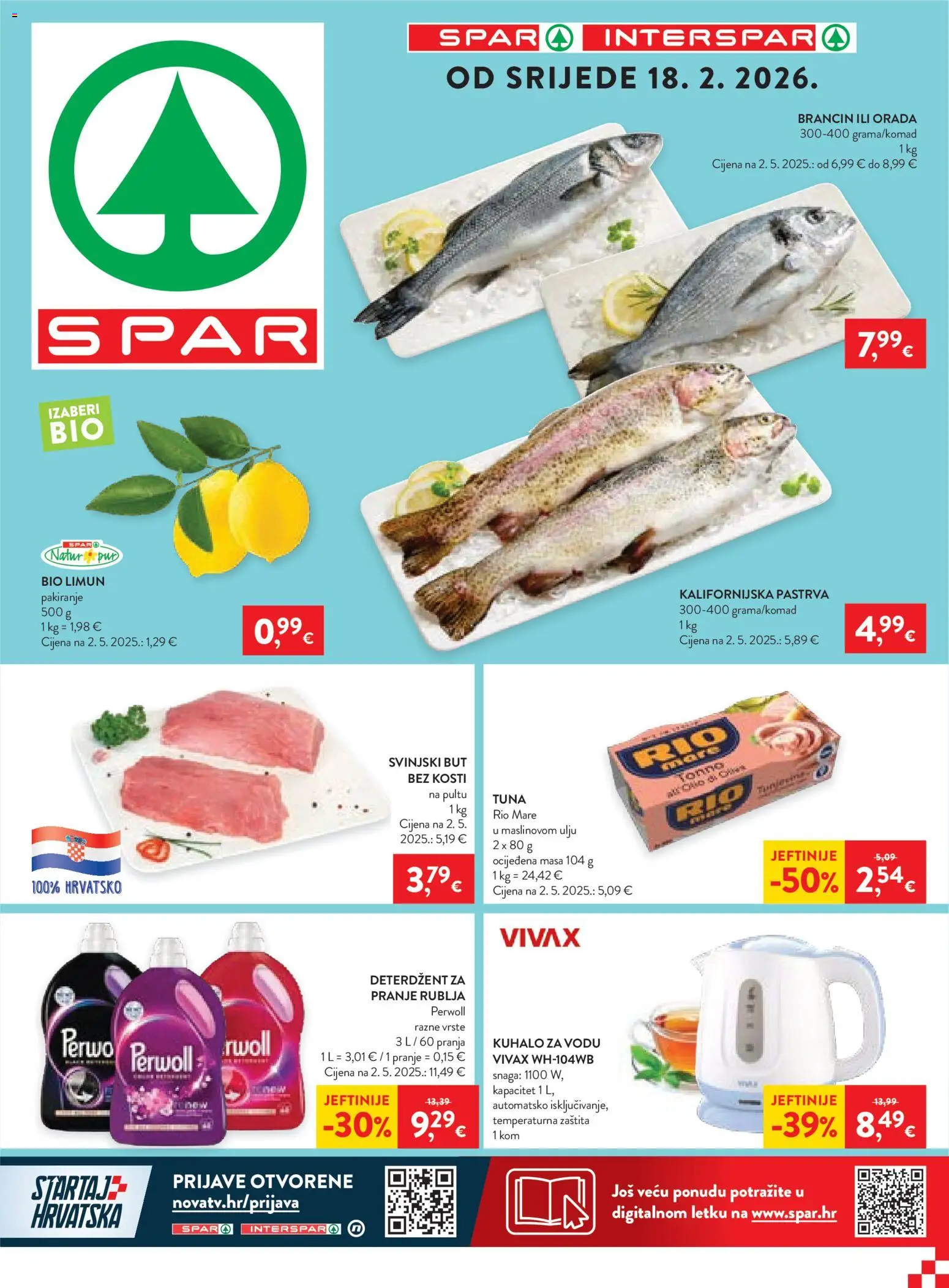 Pregled letka Katalog trgovine Spar vrijedi od 18.02.2026