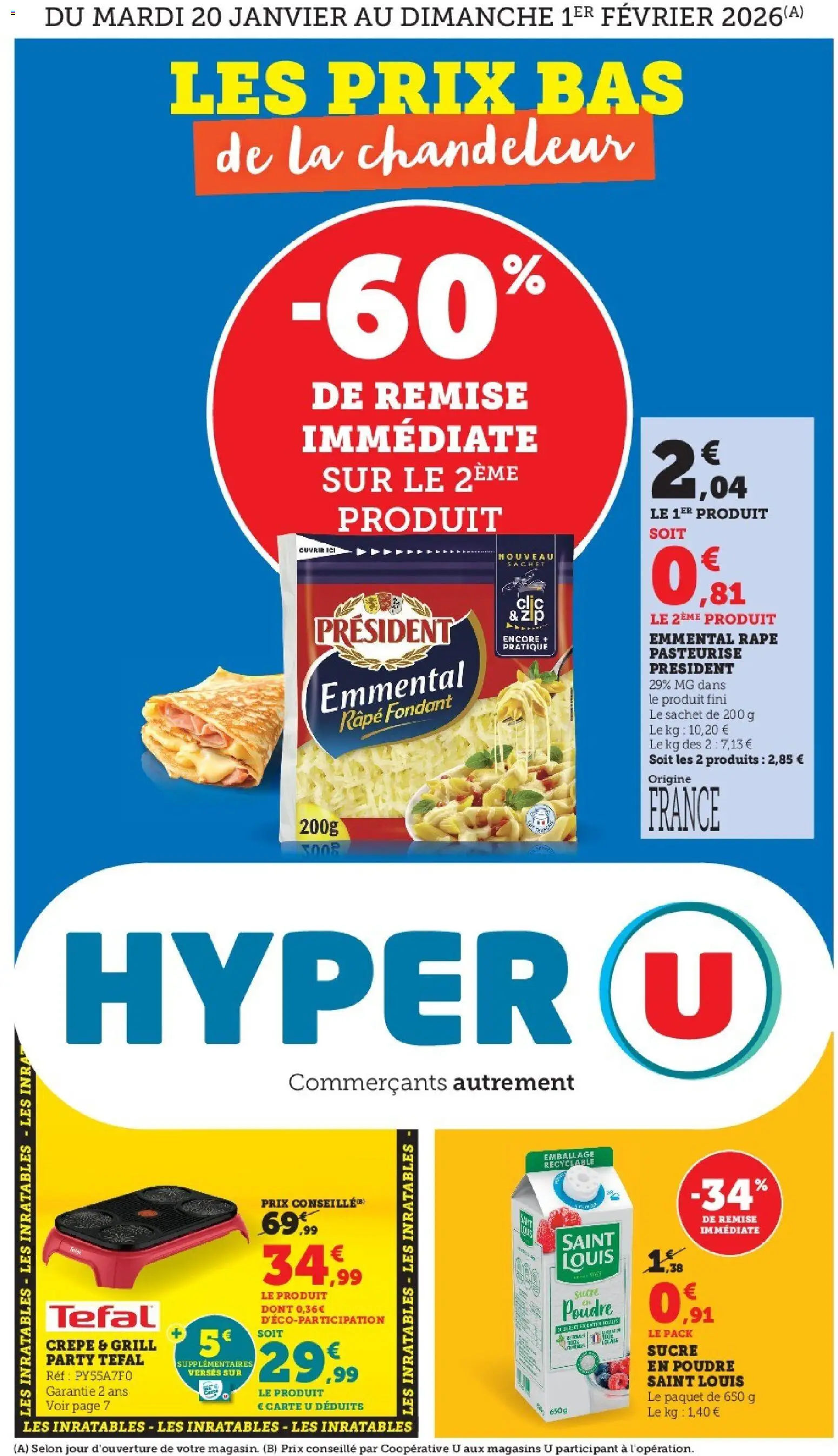 Prévisualisation de Les prix bas de la semaine du magasin Hyper U formulaire valide 20/01/2026