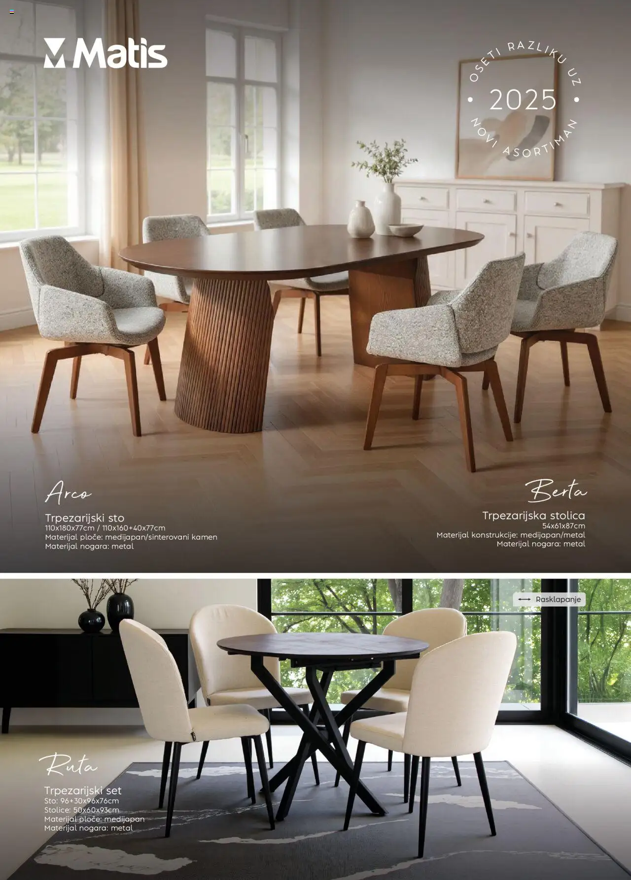 Matis katalog važi od 01.01.2025 - stranica 1 - Sto, Trpezarijski sto, Stolica, Trpezarijski set