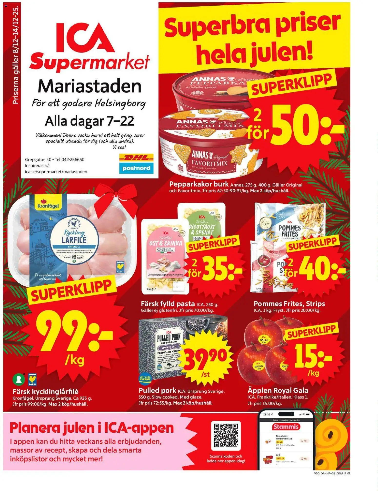 Förhandsgranska reklamblad Helsingborg från butik ICA Supermarket gäller från 08/12/2025