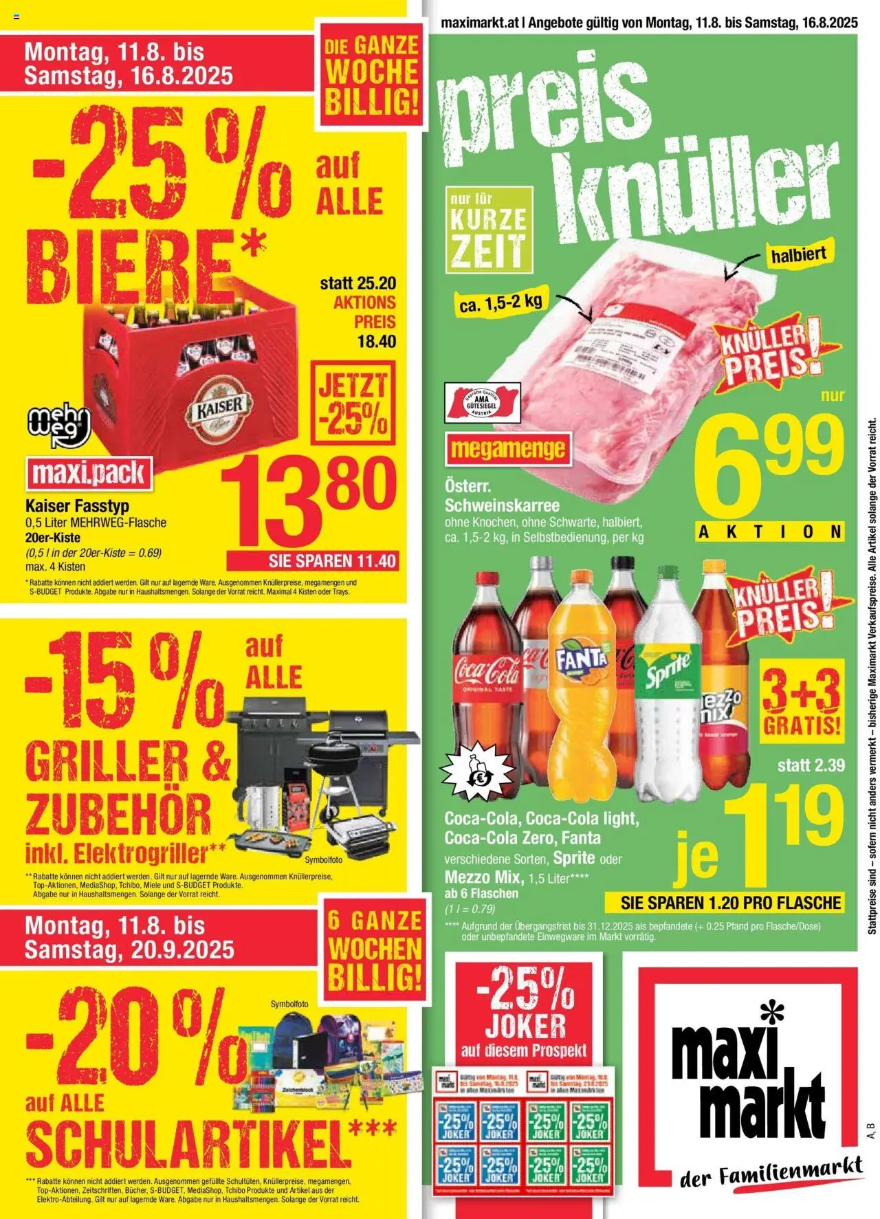  Maximarkt Flugblatt Anif, Bruck an der Großglocknerstraße ab (11.08.2025 - 16.08.2025) - Seite 1 - Fanta