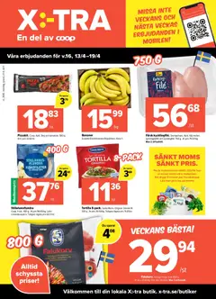 Förhandsgranska reklamblad Coop X:-TRA erbjudanden från butik Coop X:-TRA gäller från 13/04/2026
