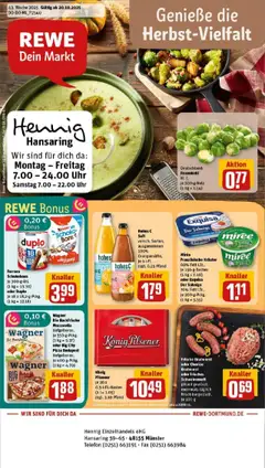 Vorschau von dem Prospekt des Geschäftes Rewe, gültig ab dem 19.10.2025
