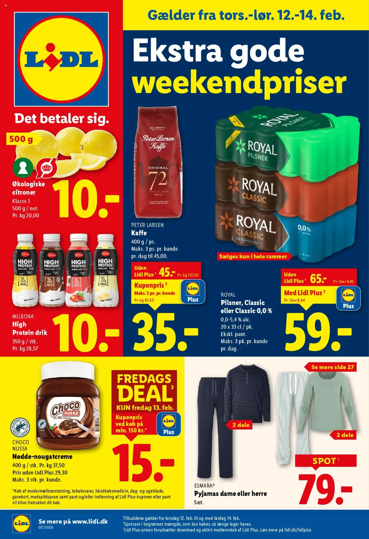 Eksempel på tilbudsavis Weekend tilbud fra butik Lidl gyldig fra 12/02/2026