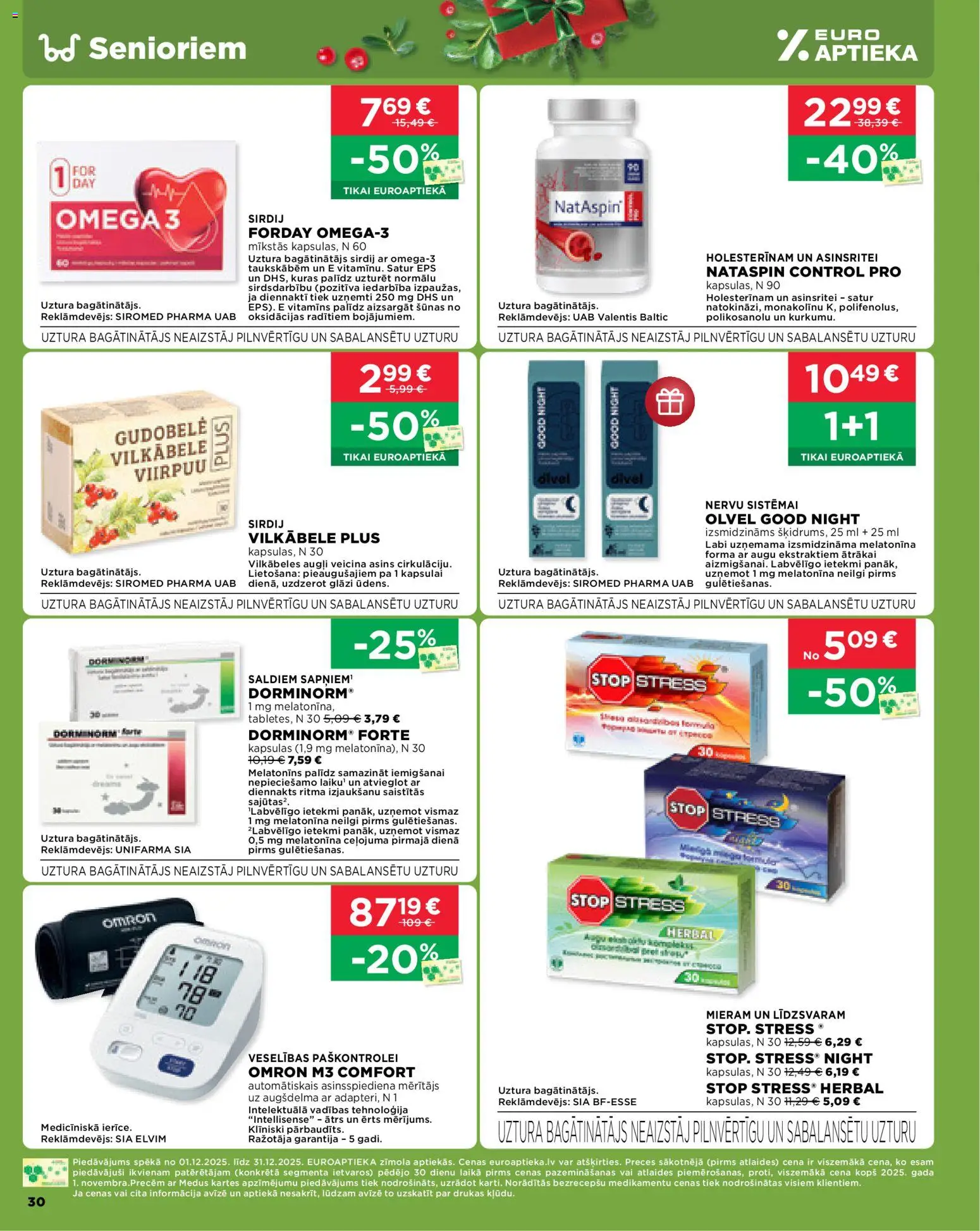 Skatīt Euroaptieka akciju bukletu, derīgs no 2025.12.01