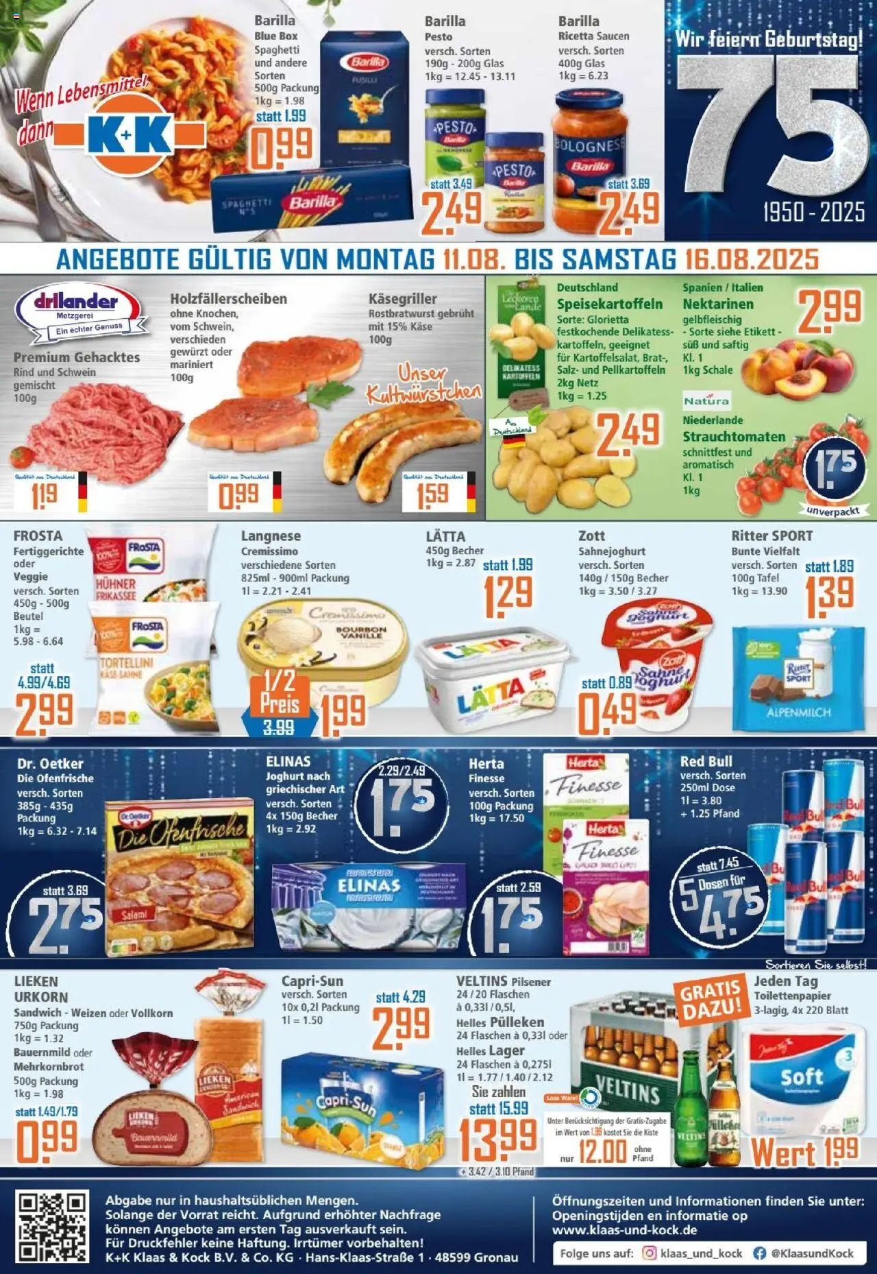 Klaas & Kock Prospekt (vom 11.08.2025 - 16.08.2025)