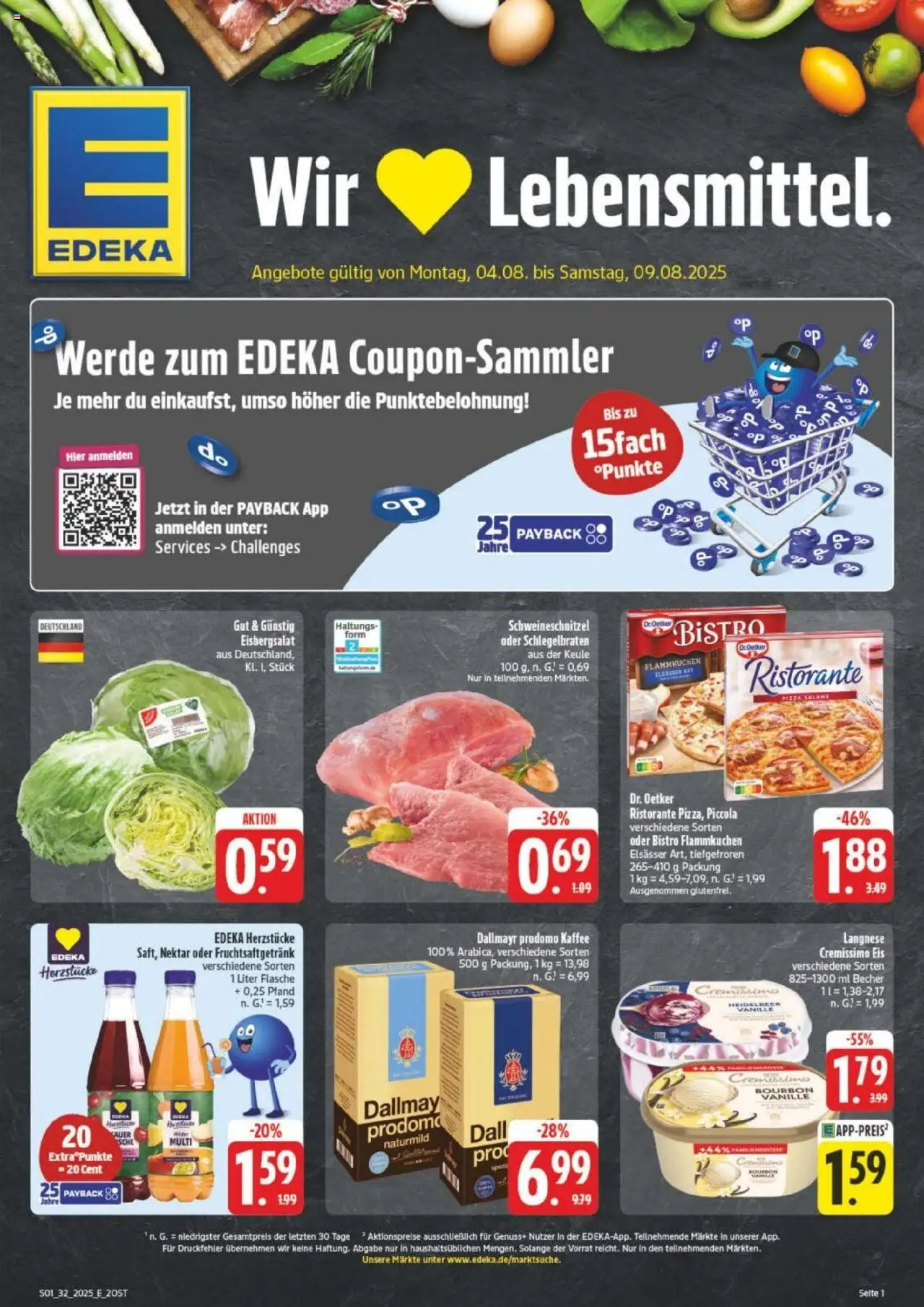 Edeka DE shop DE Folder - Wir Lebensmittel. geldig vanaf 03-08-2025 - Paginanummer 1