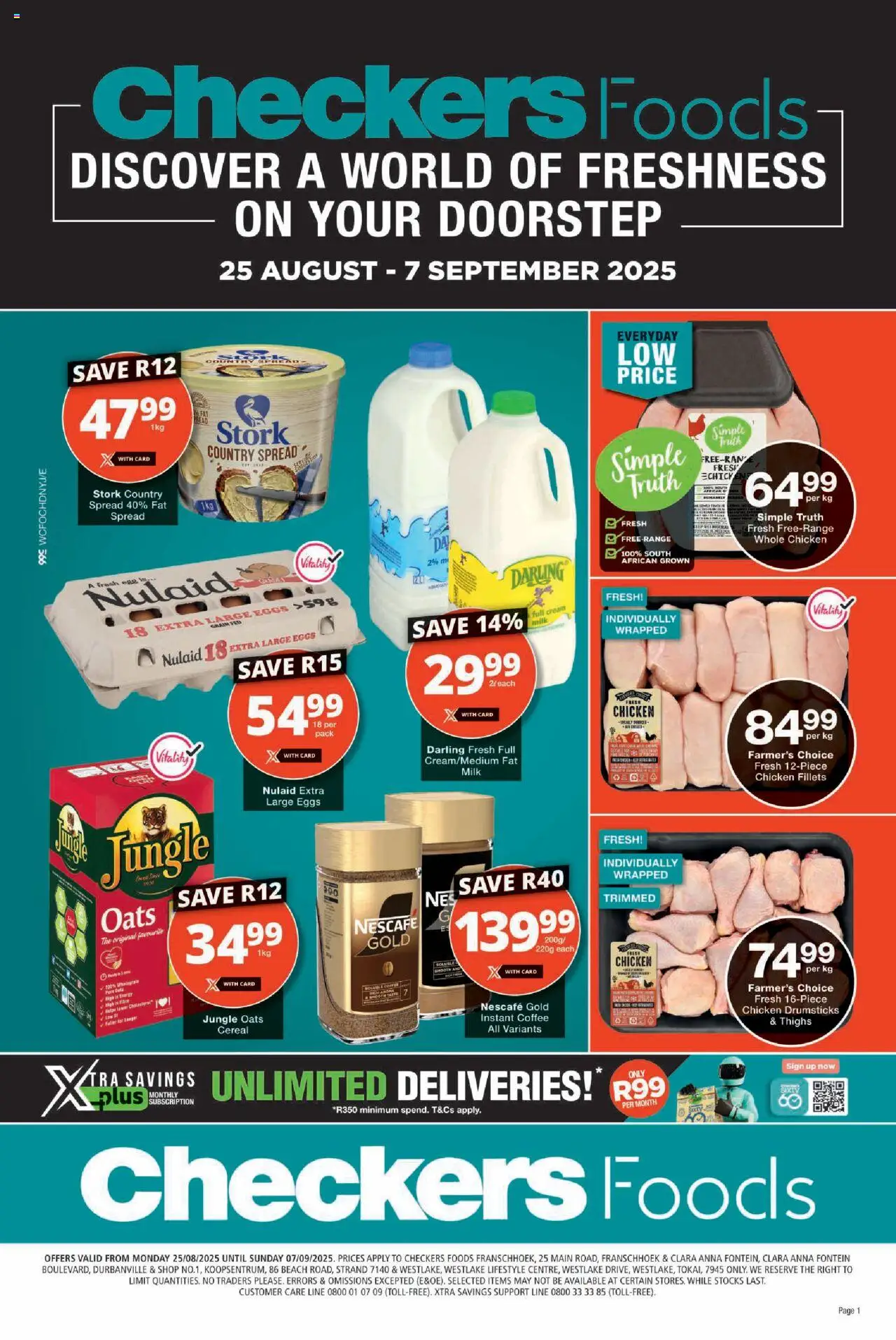 Checkers Western Cape - Foods August Month-End Promotion 25/08 - 07/09/2025 >> Catalogue