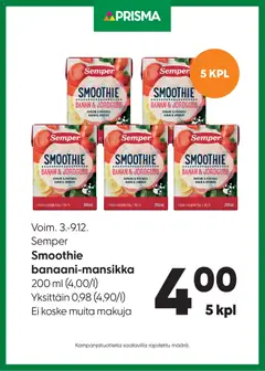 Kaupan Prisma Tarjoukset Semper esikatselu, voimassa 03/12/2025