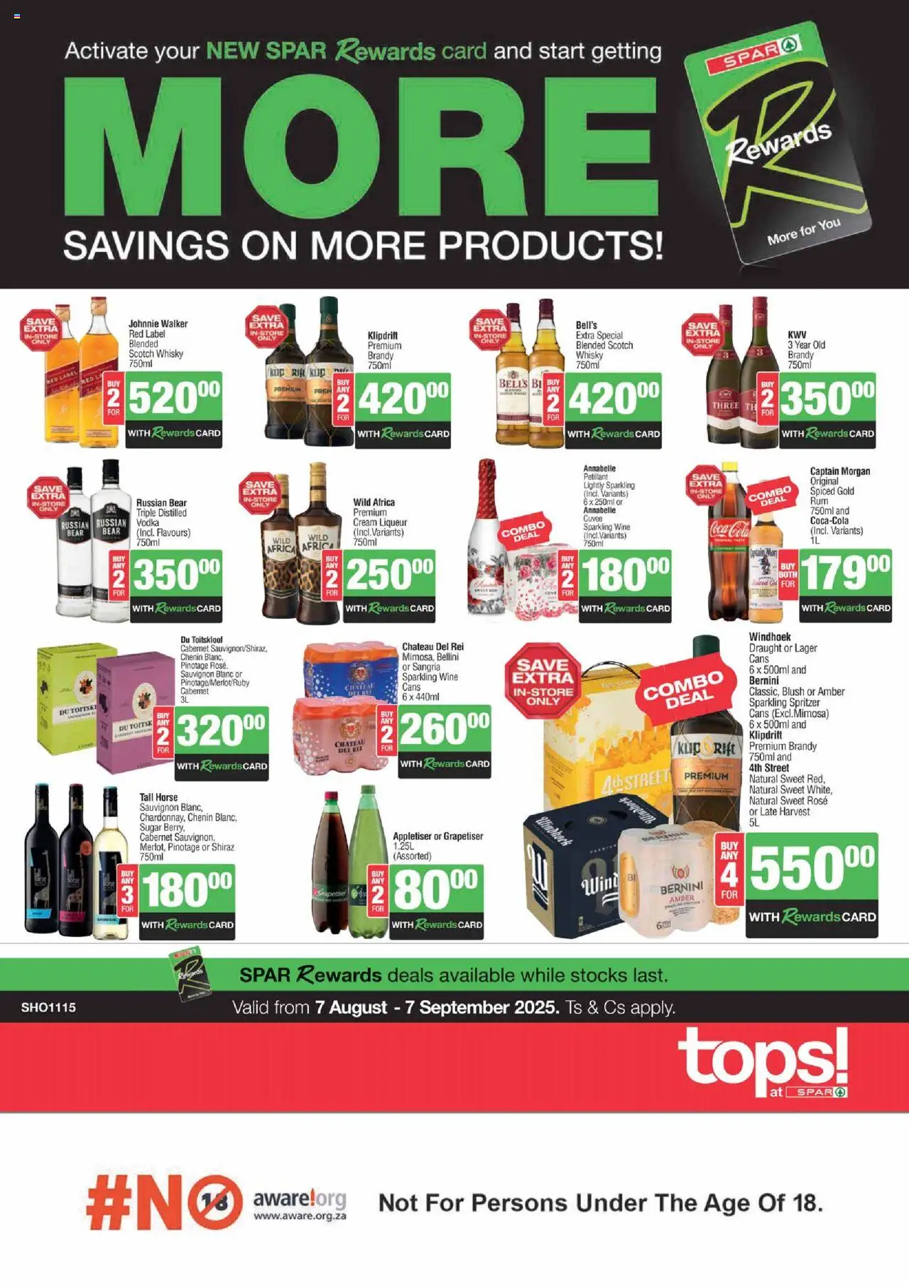 Tops at Spar Specials from 07/08 - 07/09/2025 > Promotions