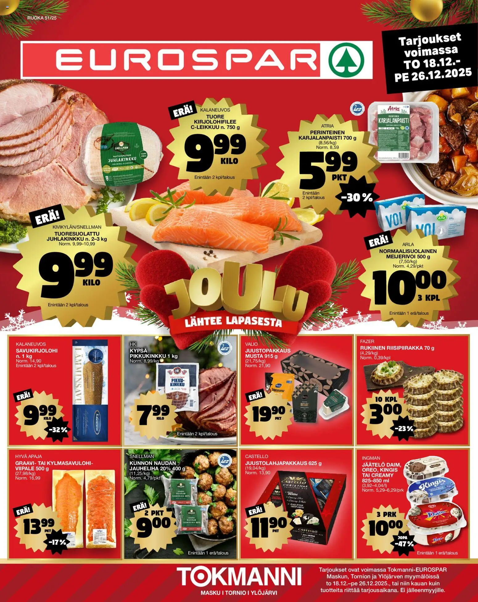 Kaupan Tokmanni EUROSPAR esikatselu, voimassa 18/12/2025