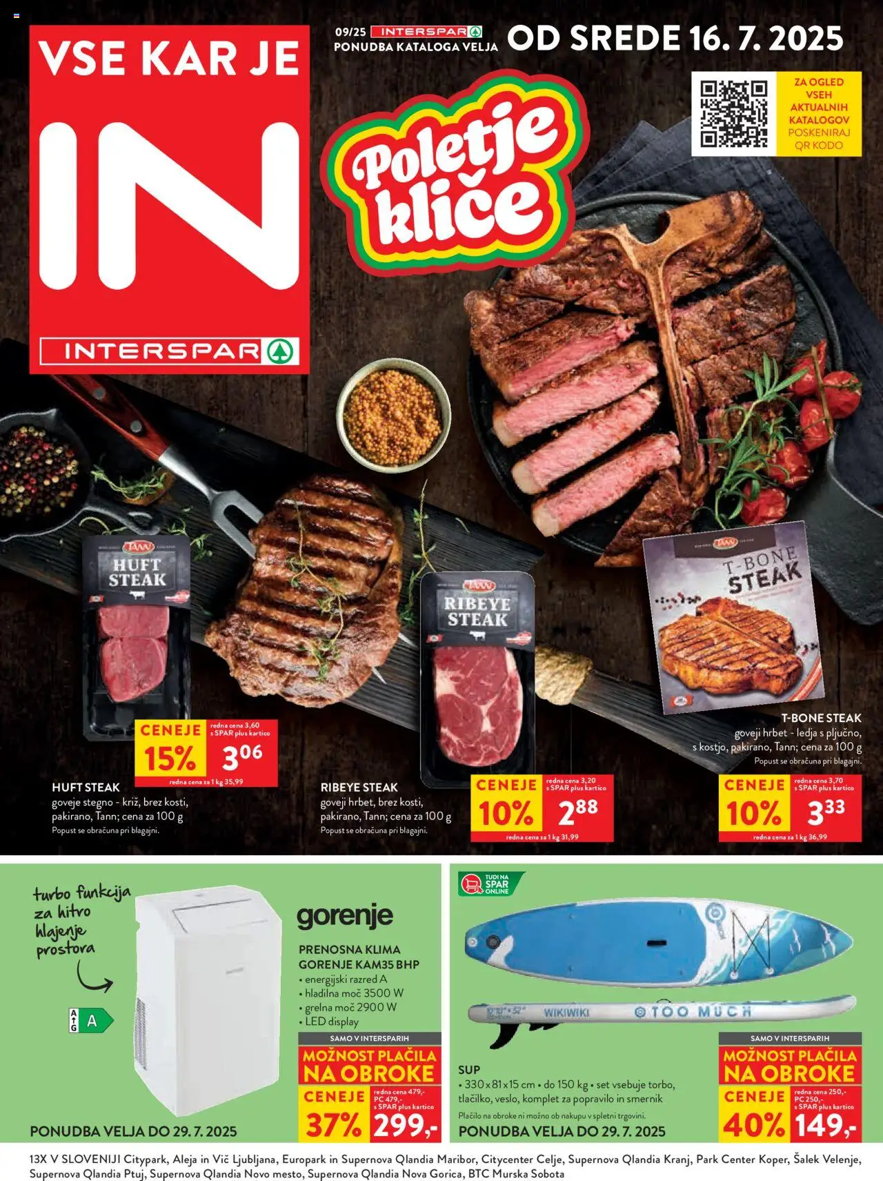 Spar Katalog interspar 09/25 od 16.07.2025 > Aktualna ponudba - stran 1 - Prenosna klima, Klima