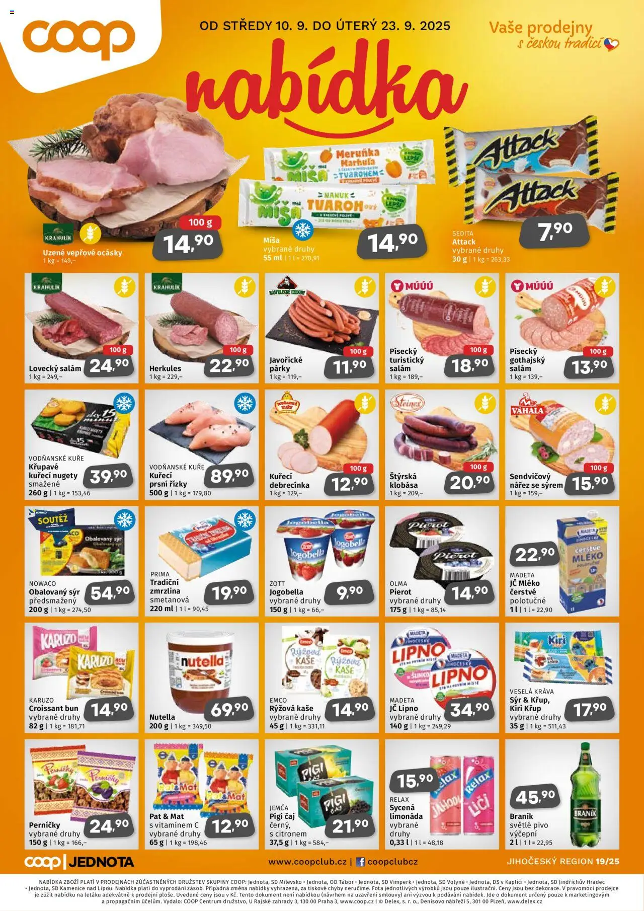  COOP Leták - Středočeský region (10.09.2025) - Jednota leták