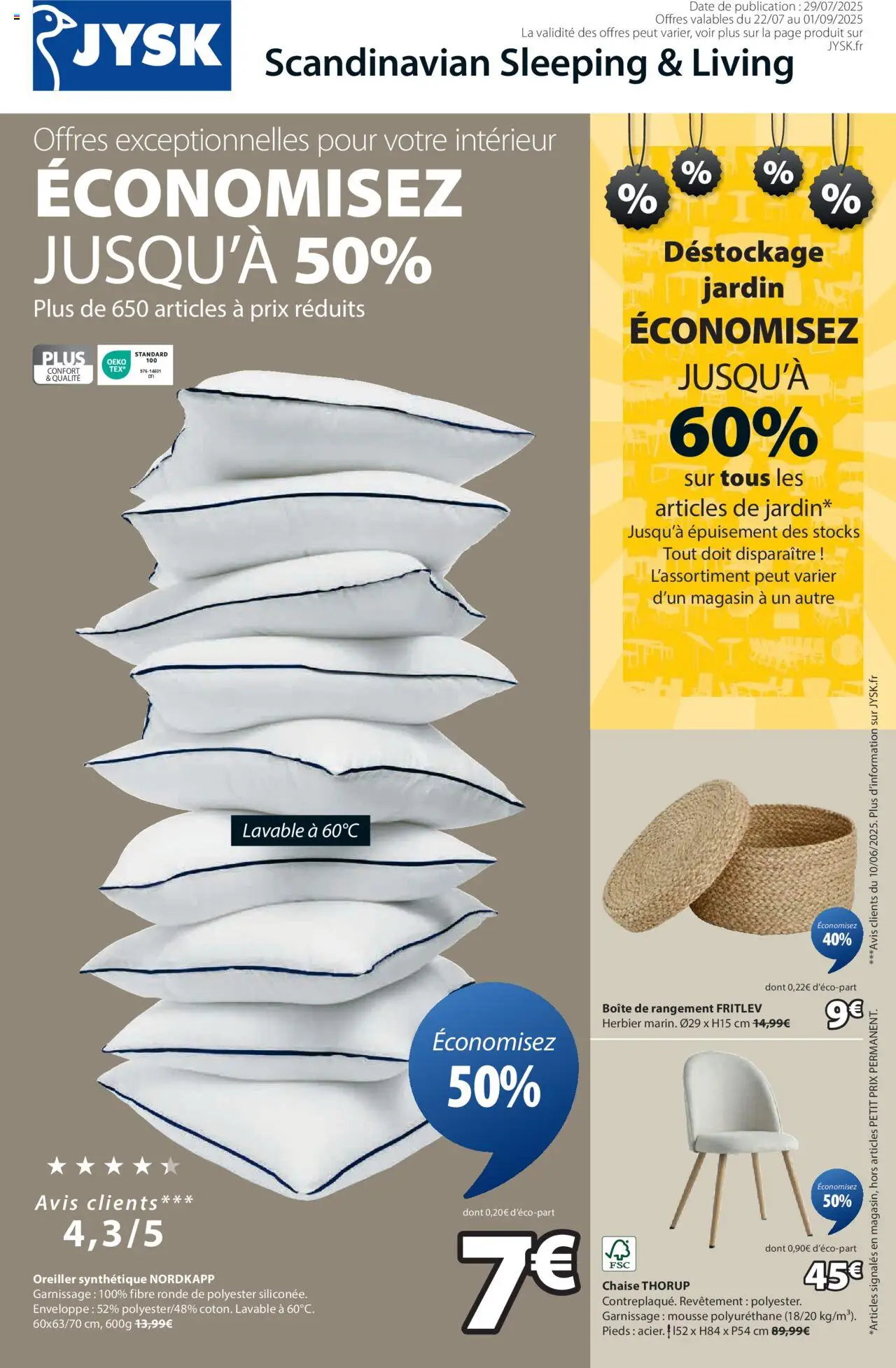 Brochure de la boutique Jysk valable du 22/07/2025 - Page numéro 1