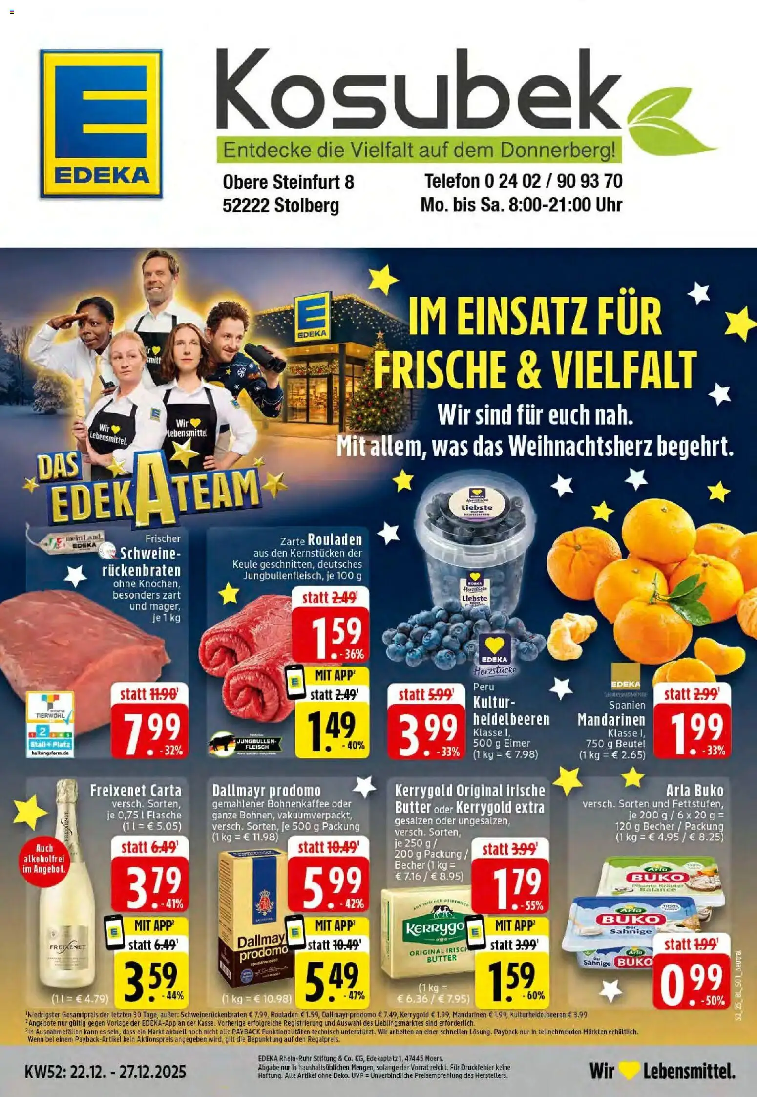 Vorschau von dem Prospekt des Geschäftes Edeka, gültig ab dem 22.12.2025
