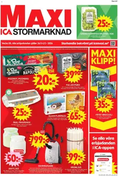 Förhandsgranska reklamblad Aktuella reklamblad ICA Maxi från butik ICA Maxi gäller från 26/01/2026