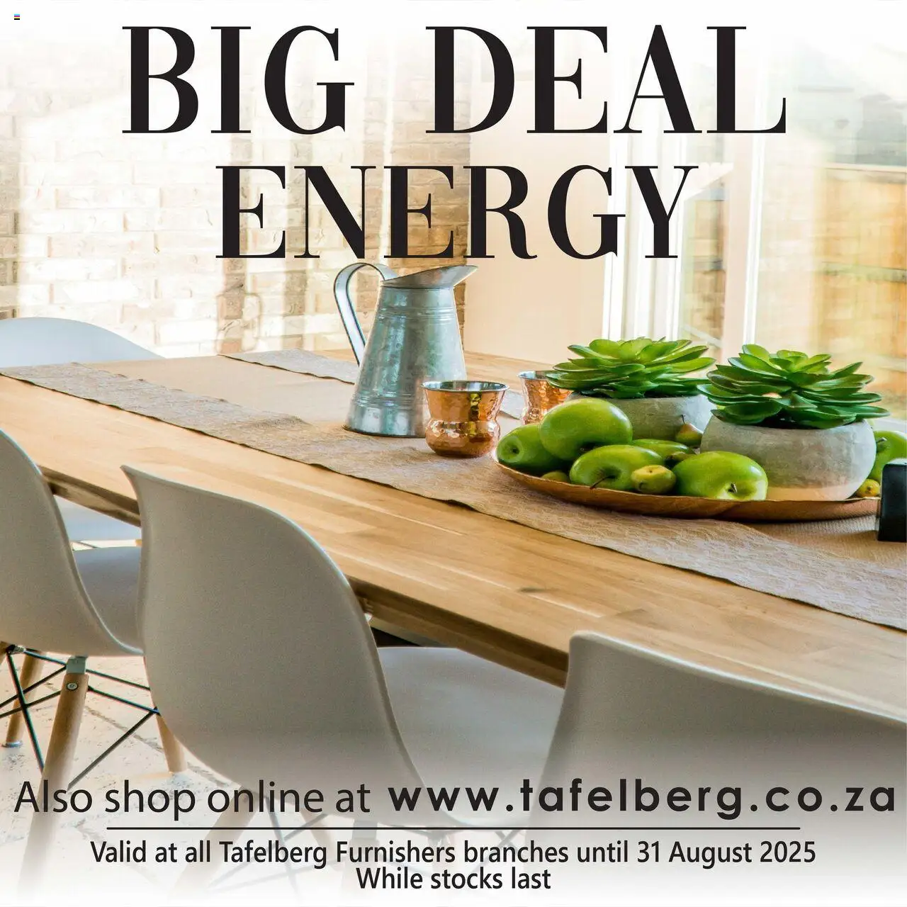 Tafelberg Furnishers Specials from 21/08 - 31/08/2025 > Promotions