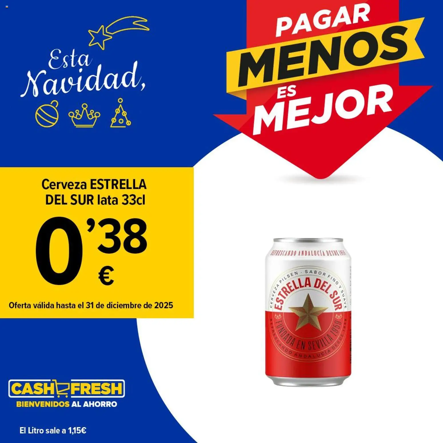 Vista previa del folleto de la tienda Cash Fresh válido desde el 31/12/2025 - Cerveza