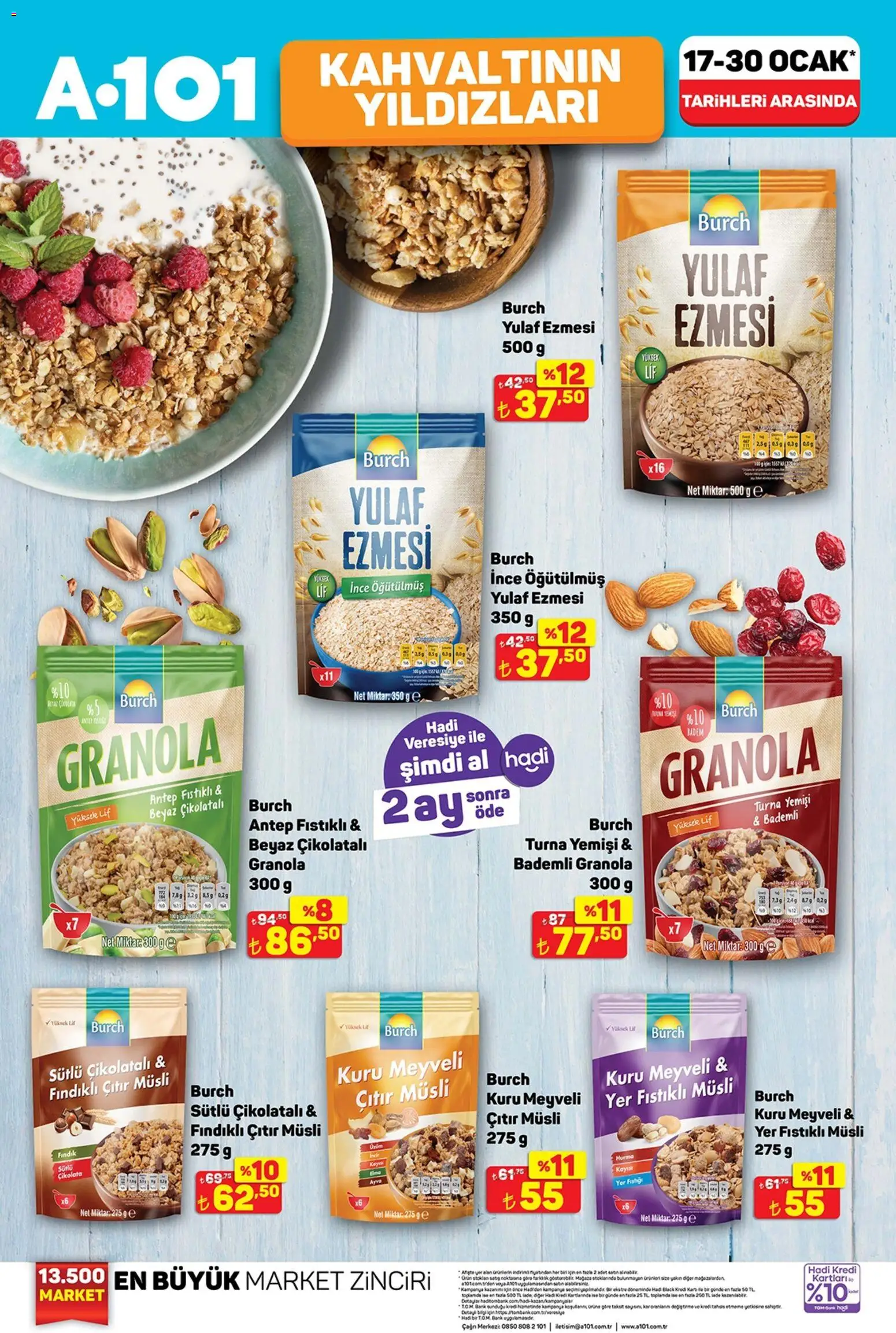 A101 Kahvaltının yıldızları 17.01.2026 - Broşürünün önizlemesi