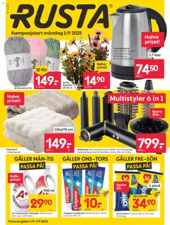 Förhandsgranska reklamblad Aktuella reklamblad Rusta från butik Rusta gäller från 01/09/2025